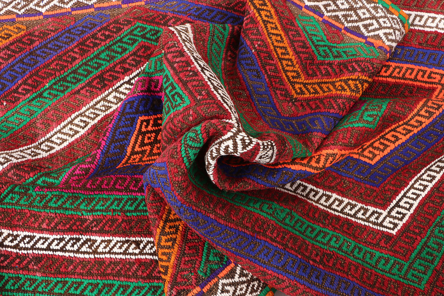 10' 6" X 2' 6" Multy Handmade Suzani Kilim Rug Runner