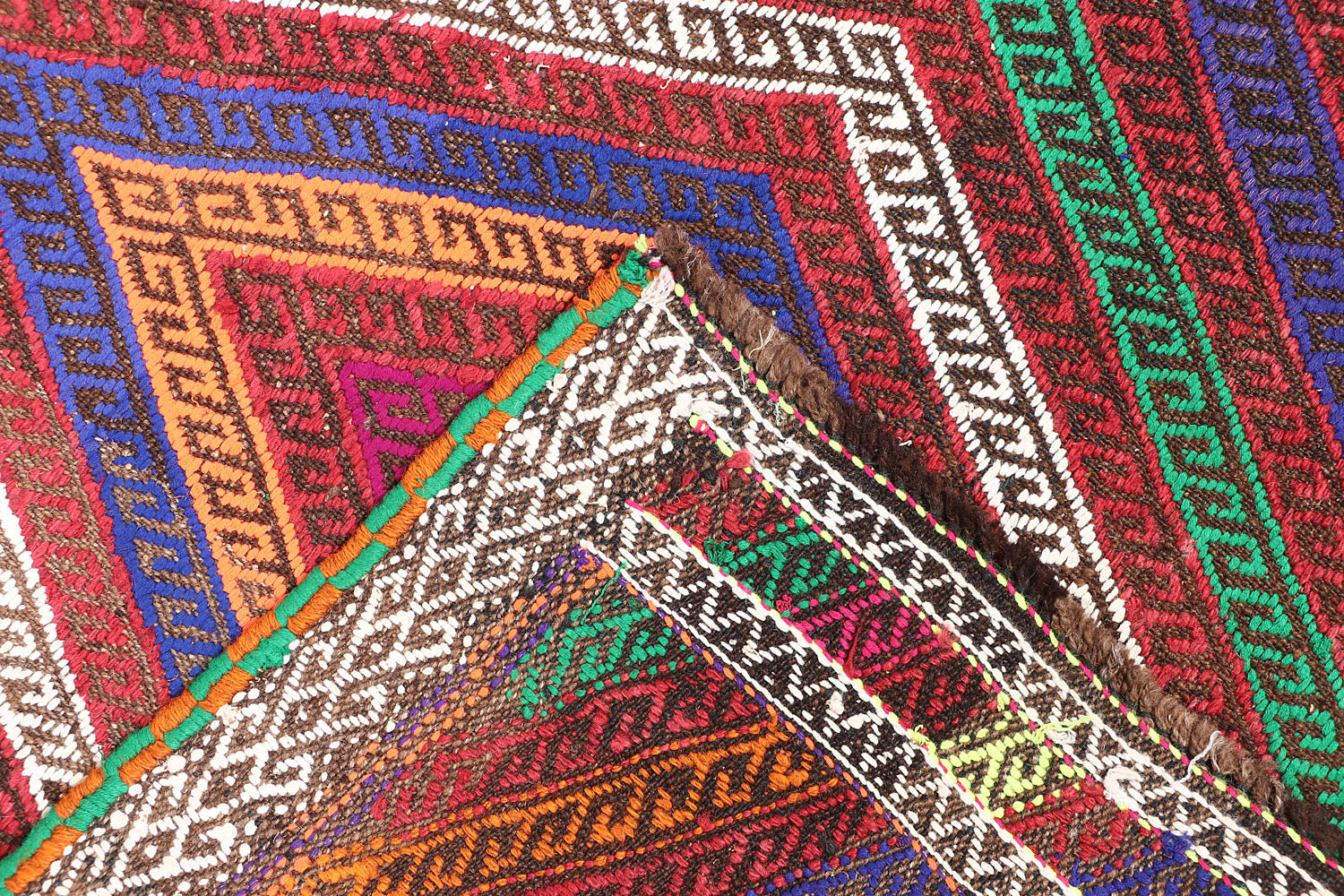 10' 6" X 2' 6" Multy Handmade Suzani Kilim Rug Runner