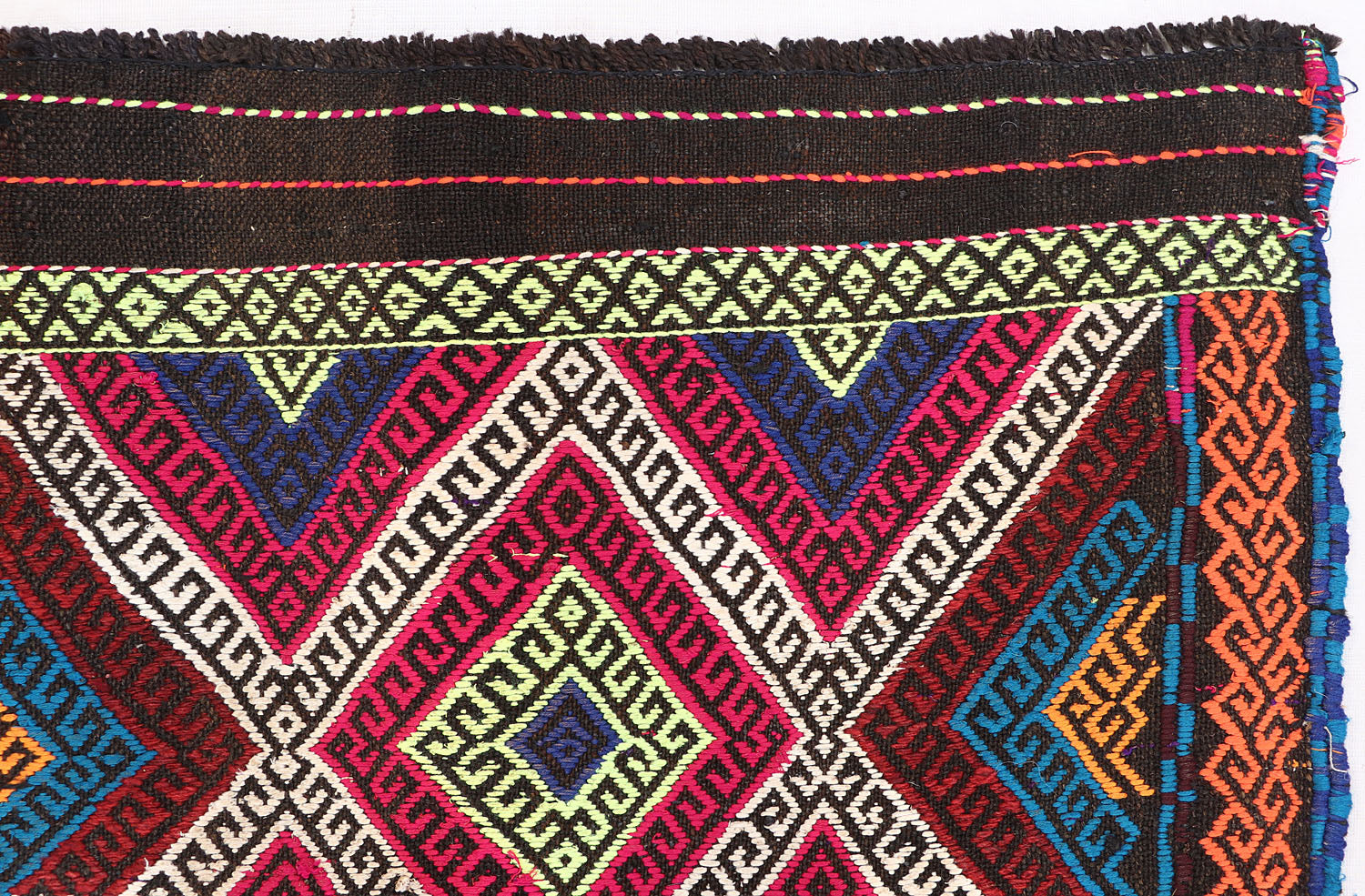 2' 6" x 10' Multy Handmade Suzani Kilim Rug Runner