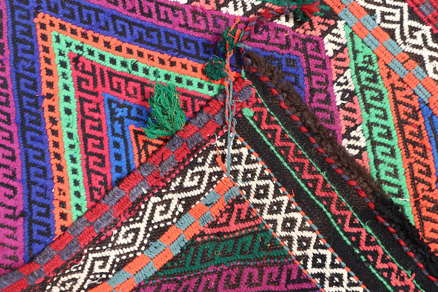 2' 6" x 10' Multy Handmade Suzani Kilim Rug Runner