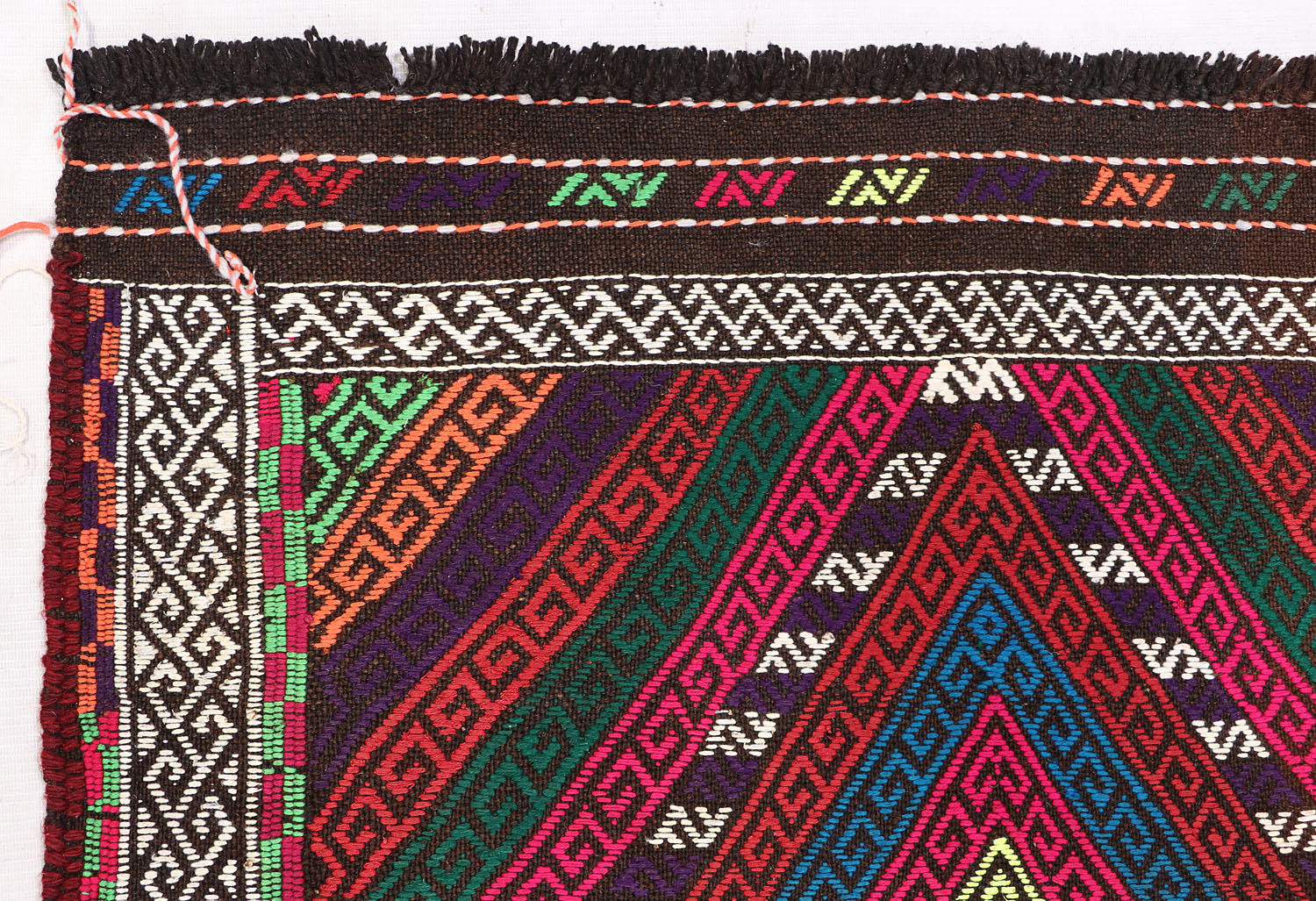 2' 6" x 10' Multy Handmade Suzani Kilim Rug Runner