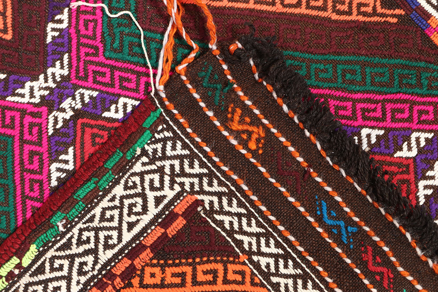 2' 6" x 10' Multy Handmade Suzani Kilim Rug Runner