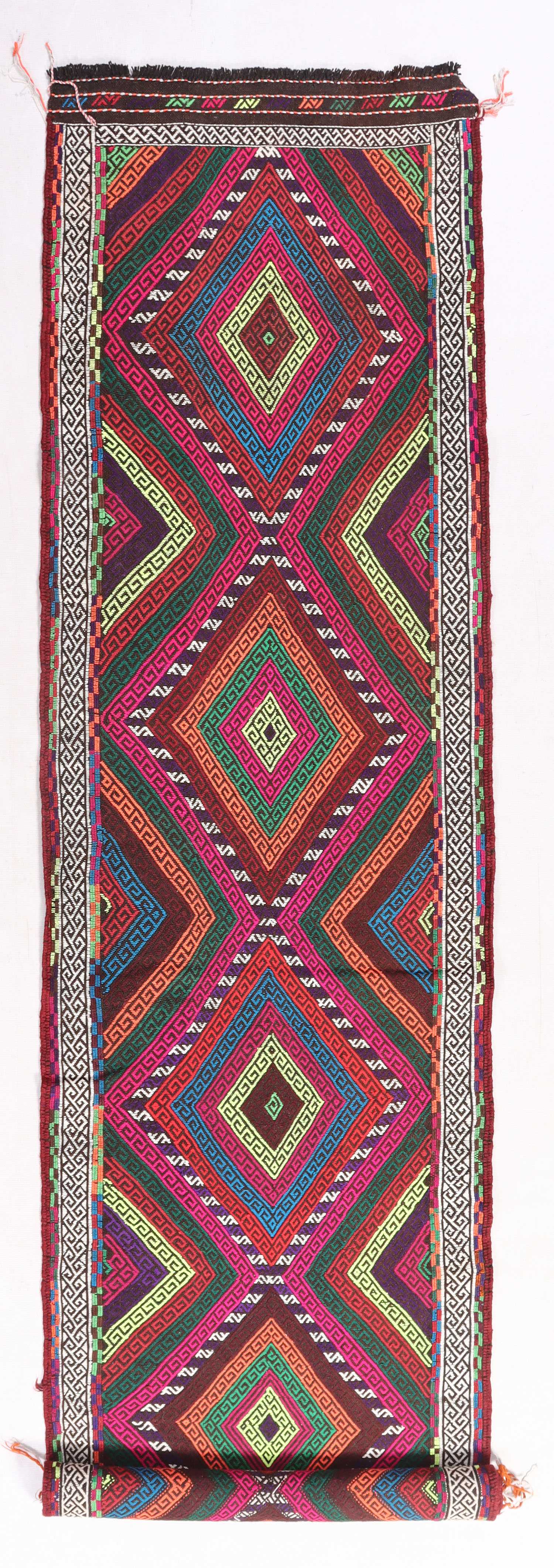 2' 6" x 10' Multy Handmade Suzani Kilim Rug Runner