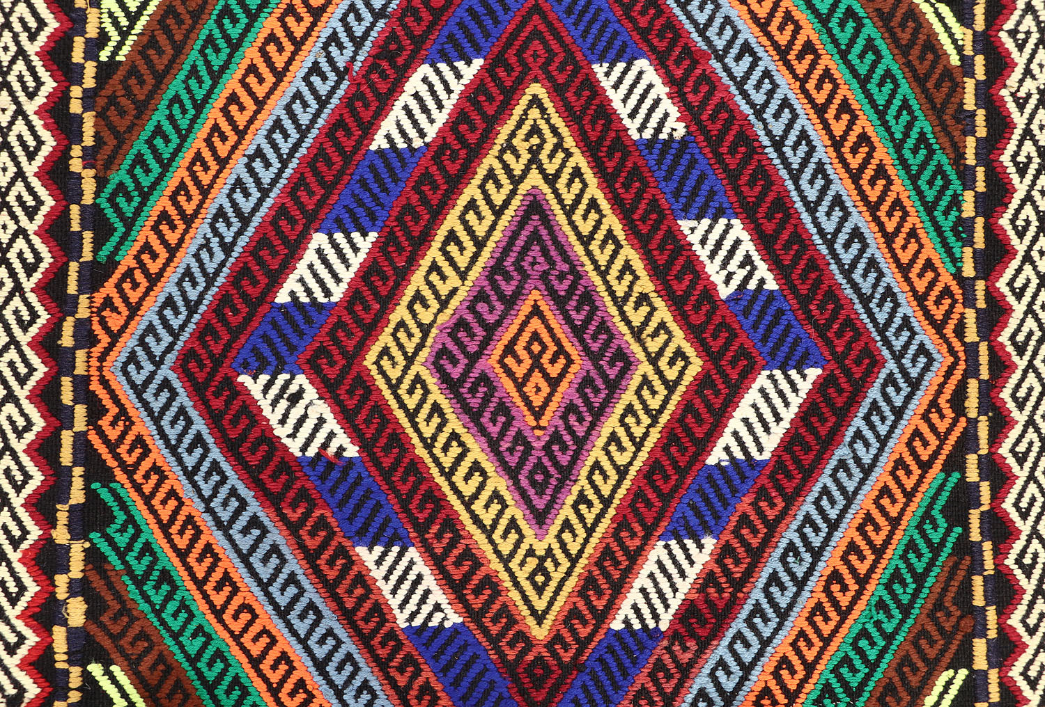 2' 6" x 10' Multy Handmade Suzani Kilim Rug Runner