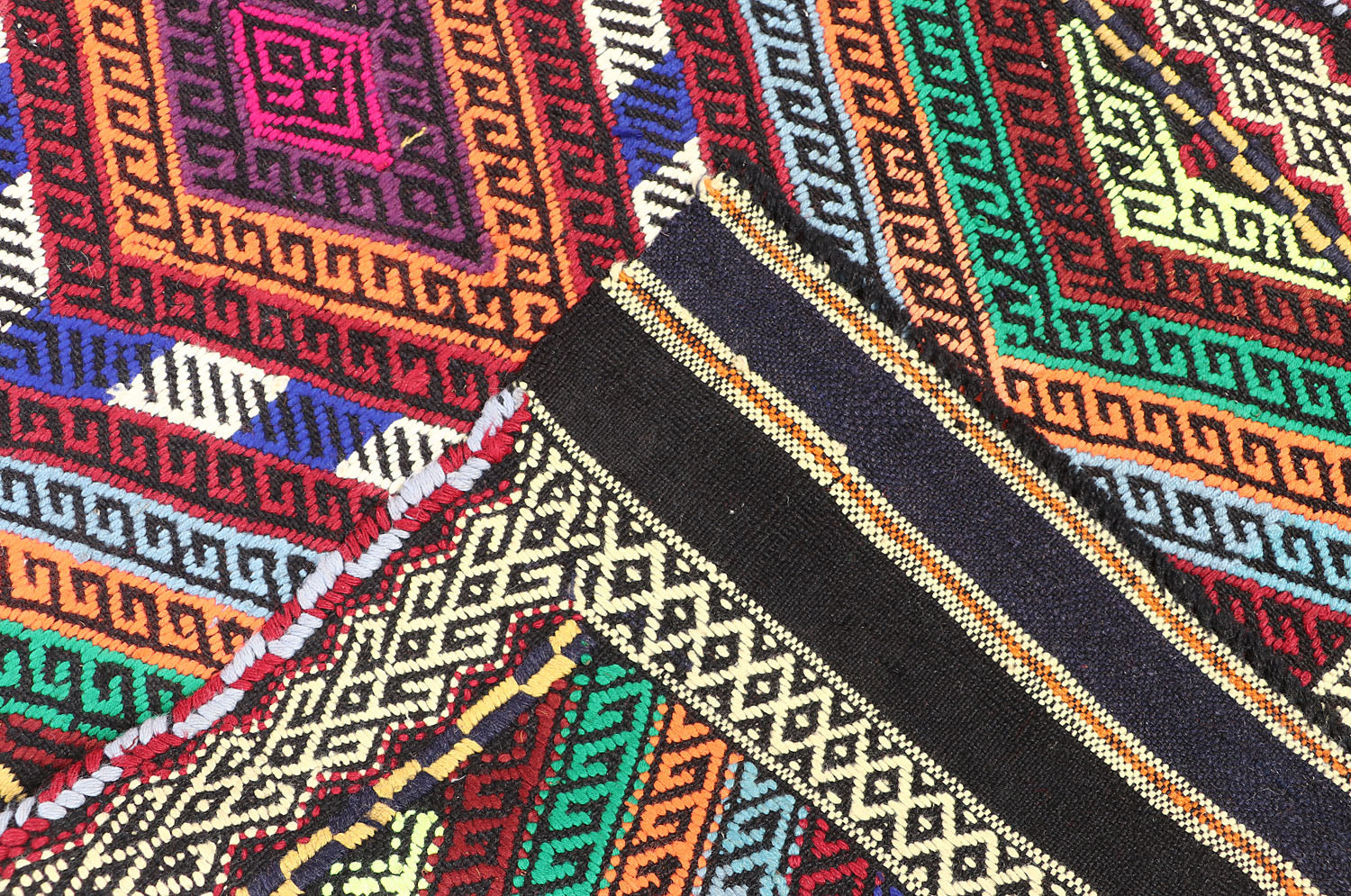 2' 6" x 10' Multy Handmade Suzani Kilim Rug Runner