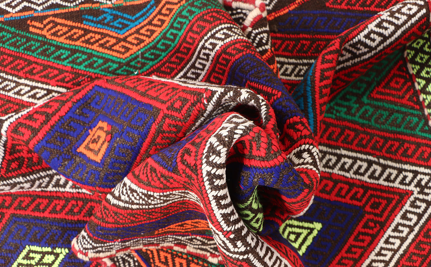 10' 6" X 2' 6" Multy Handmade Suzani Kilim Rug Runner