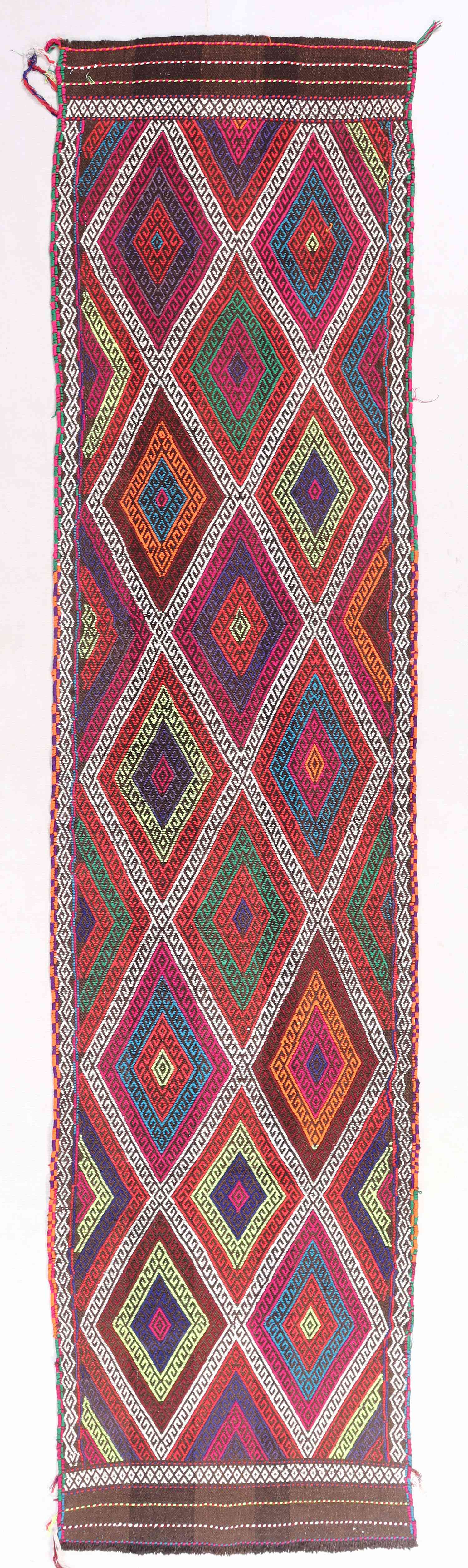 2' 6" x 10' Multy Handmade Suzani Kilim Rug Runner