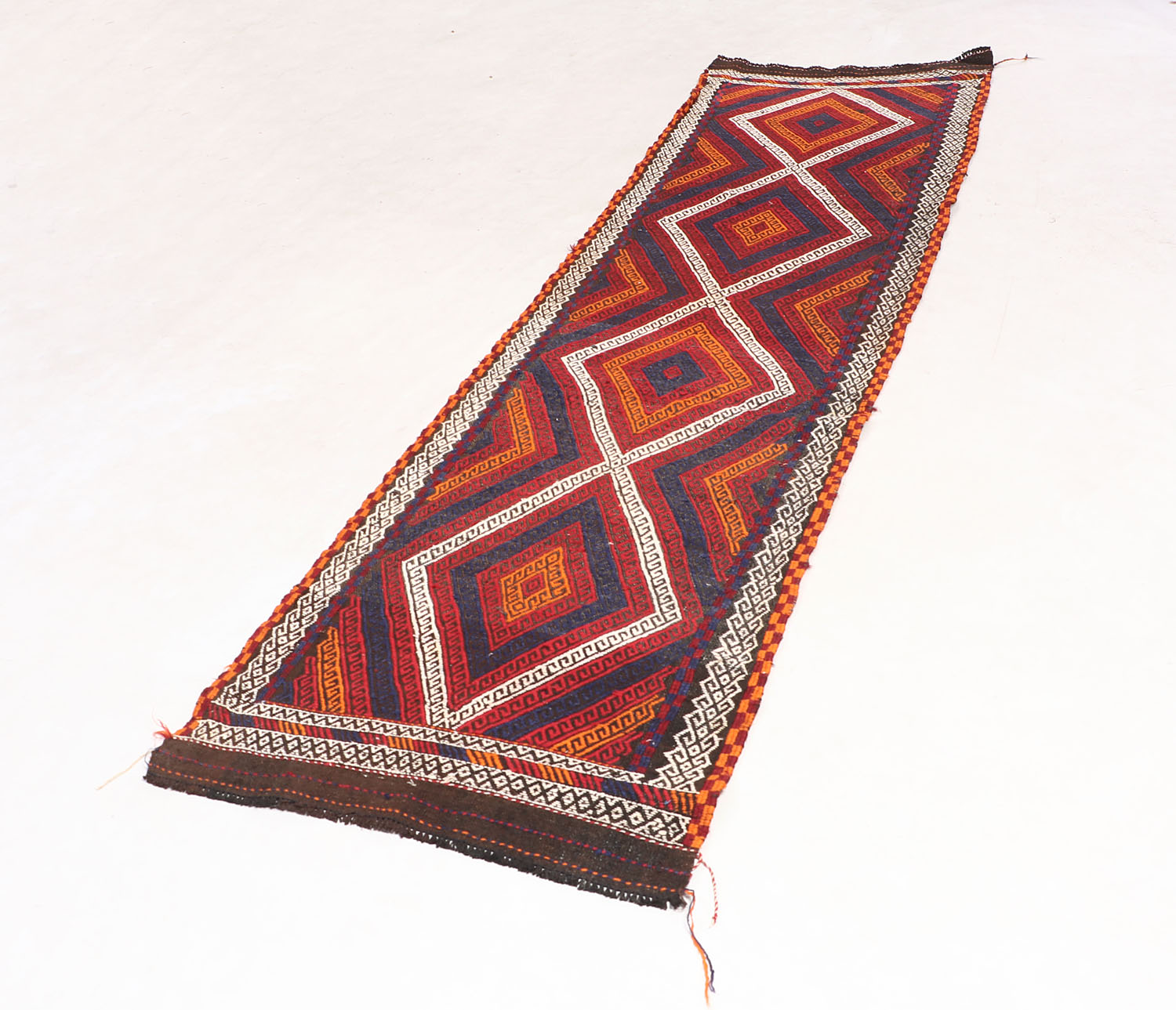 2' 6" X 9' Multy Handmade Suzani Kilim Rug Runner