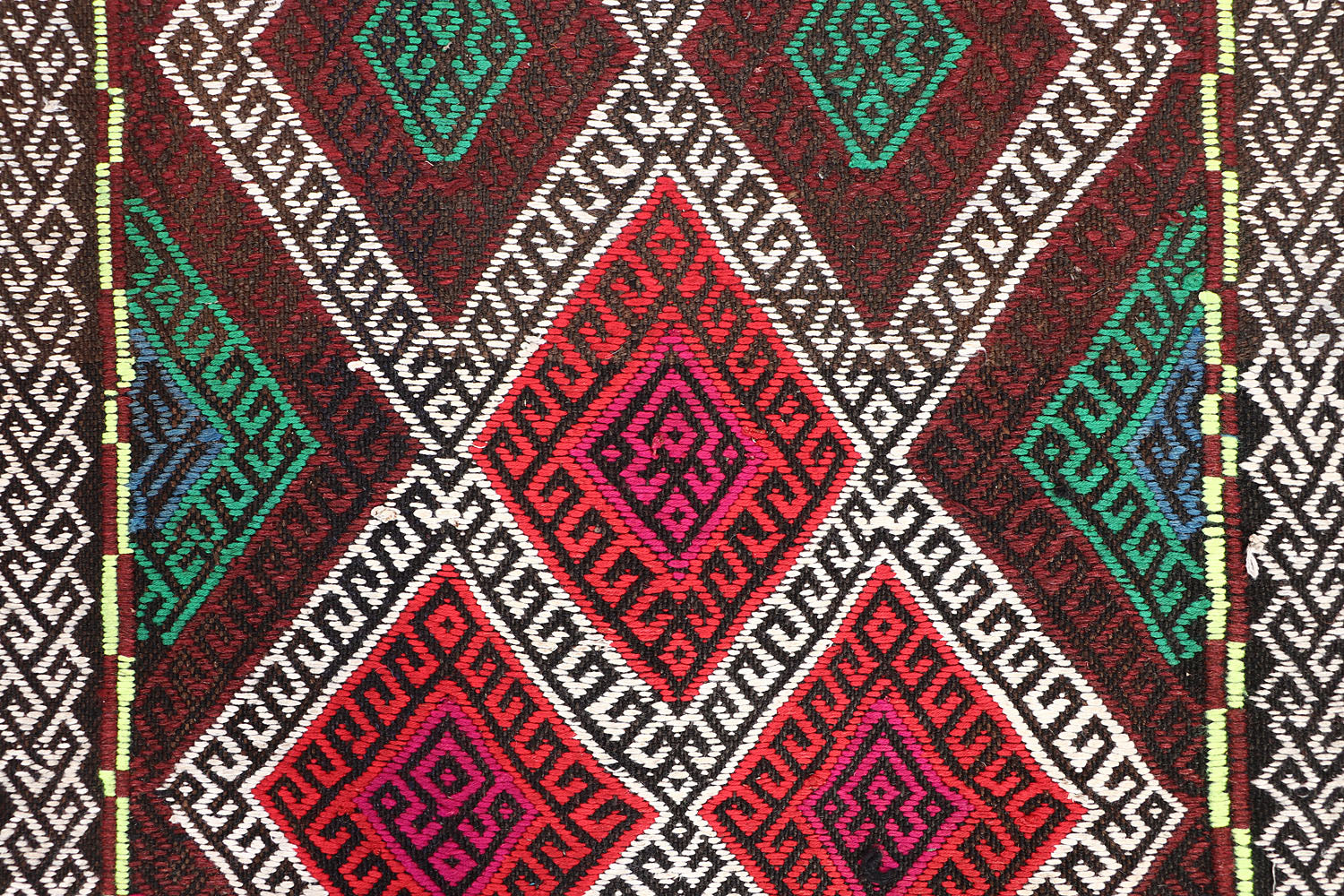 2' 6" X 9' Multy Handmade Suzani Kilim Rug Runner