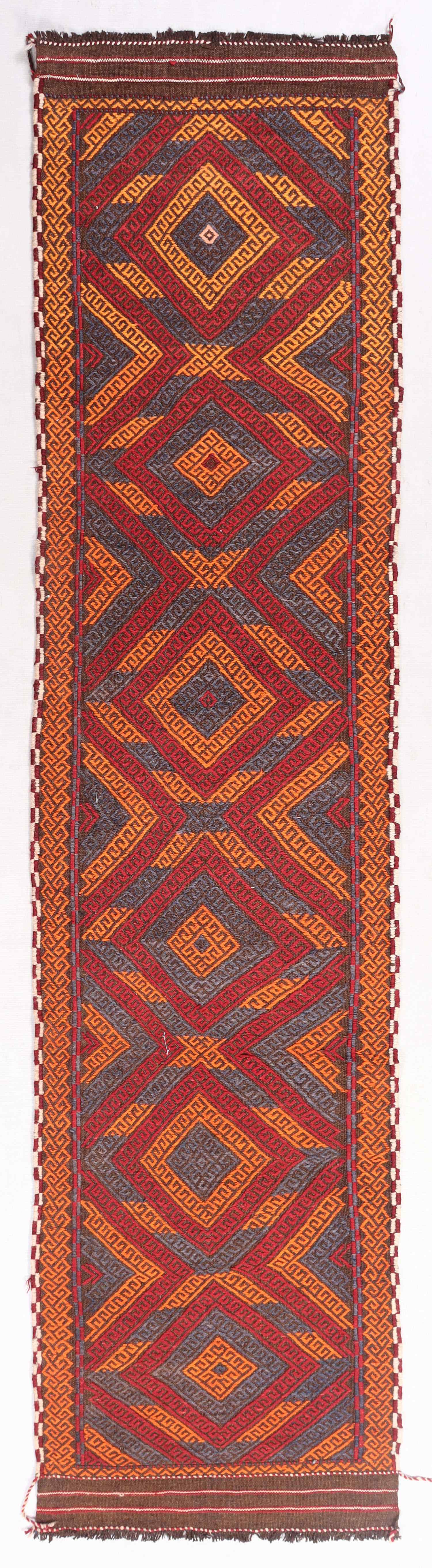 2' 6" X 9' Multy Handmade Suzani Kilim Rug Runner
