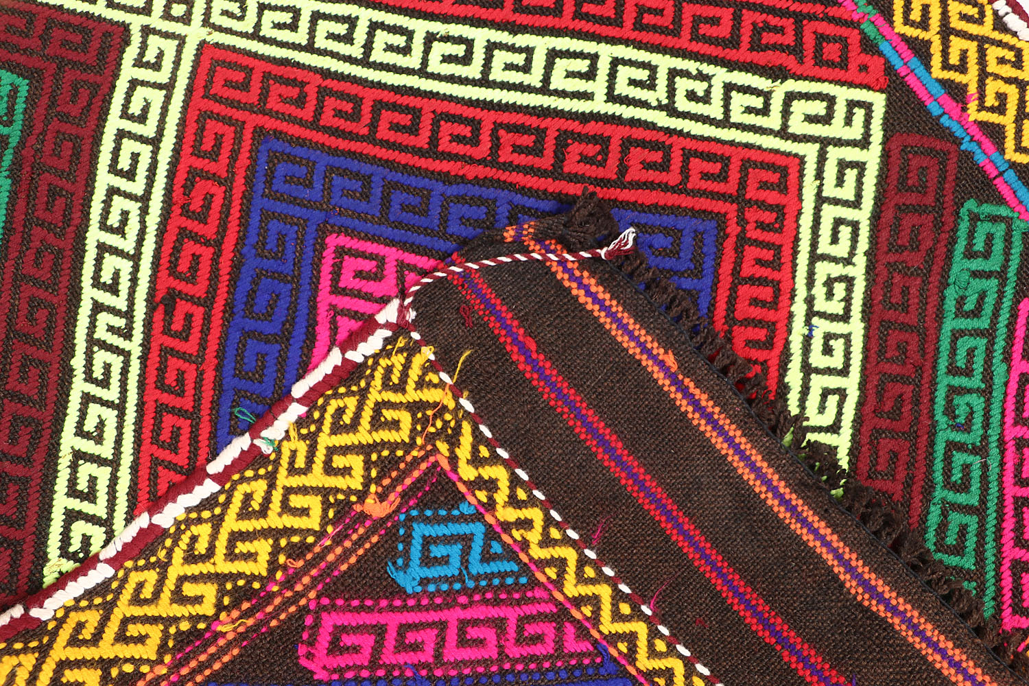 2' 6" X 9' Multy Handmade Suzani Kilim Rug Runner