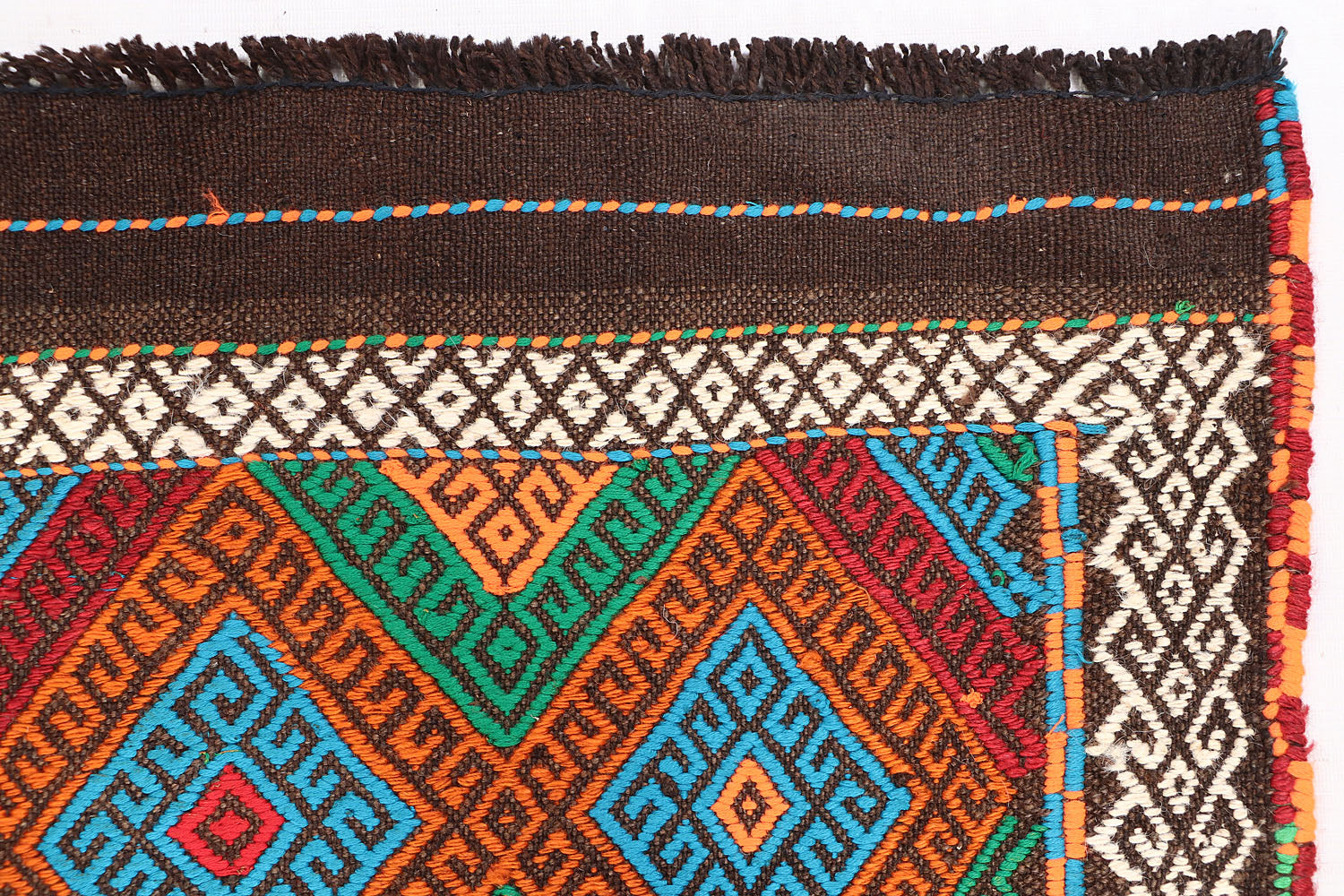 2' 6" x 10' Multy Handmade Suzani Kilim Rug Runner
