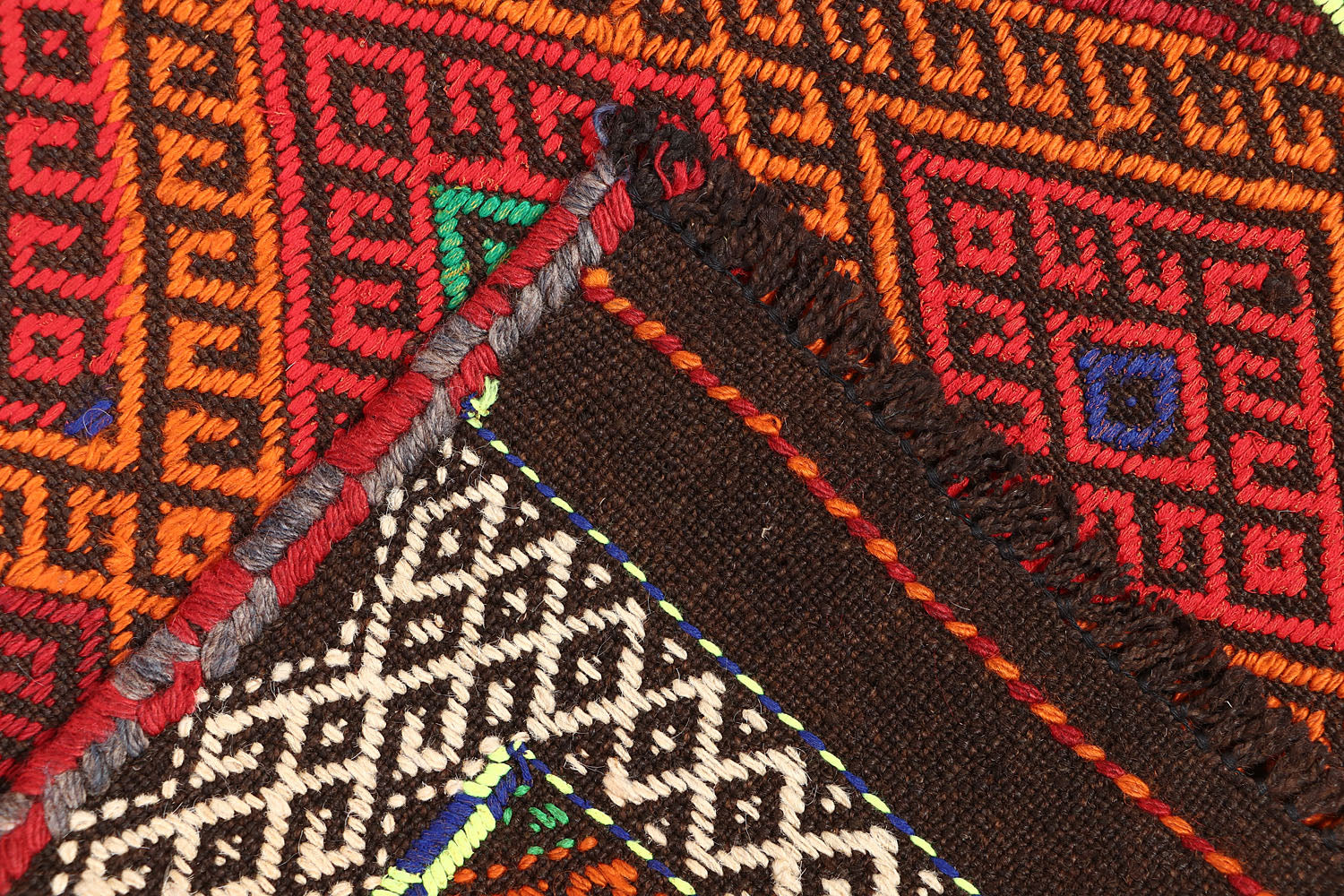 2' 6" x 10' Multy Handmade Suzani Kilim Rug Runner