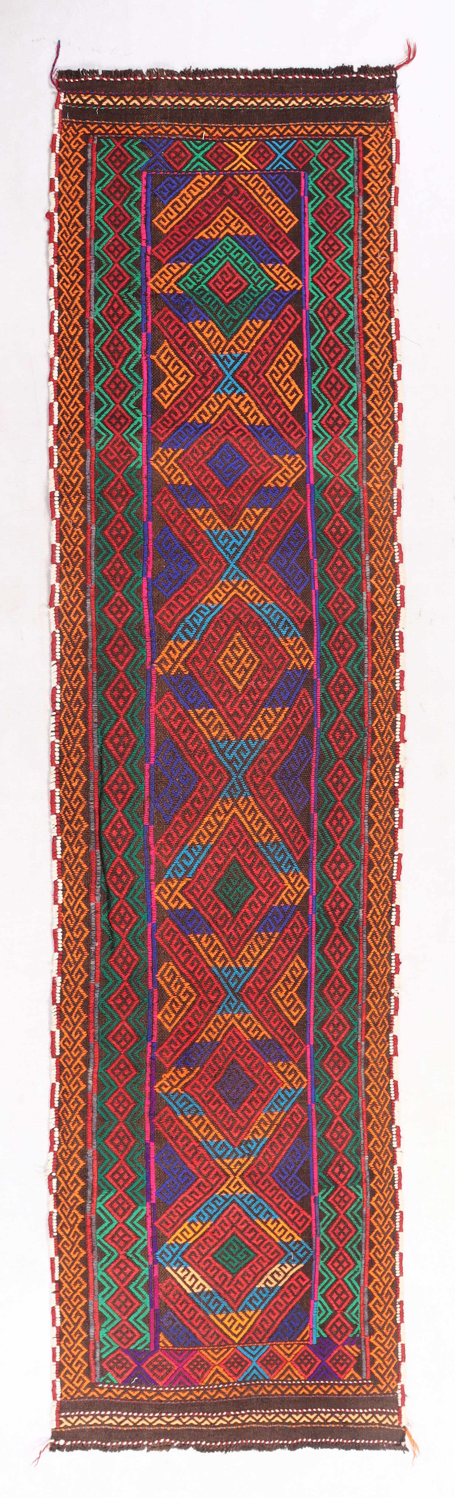 2' 6" X 9' Multy Handmade Suzani Kilim Rug Runner