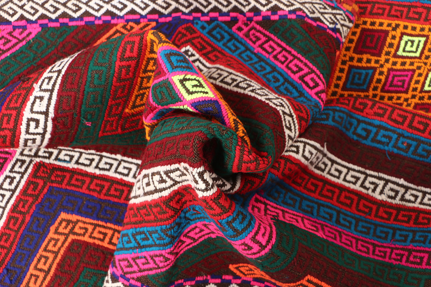 2' 6" X 9' Multy Handmade Suzani Kilim Rug Runner