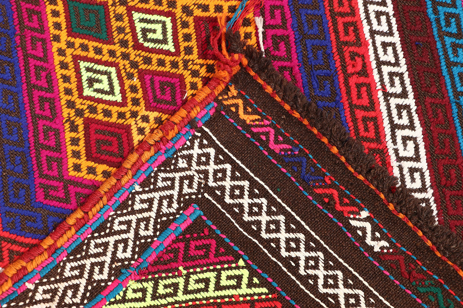 2' 6" X 9' Multy Handmade Suzani Kilim Rug Runner