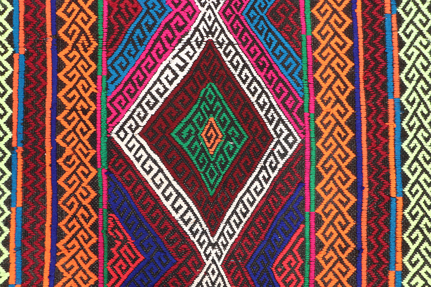 2' 6" X 9' Multy Handmade Suzani Kilim Rug Runner