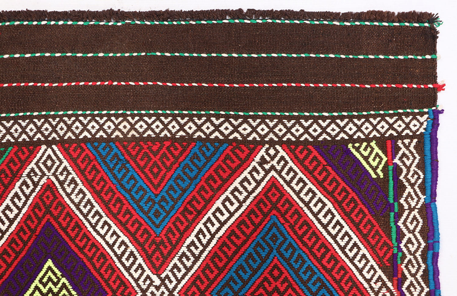 3' X 10' Multy Handmade Suzani Kilim Rug Runner