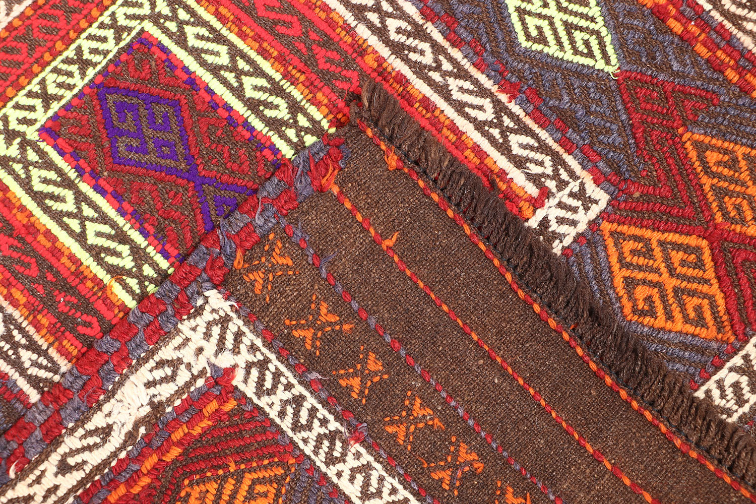 2' 6" x 10' Multy Handmade Suzani Kilim Rug Runner