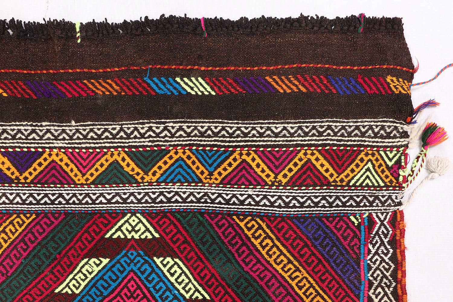 3' X 10' Multy Handmade Suzani Kilim Rug Runner