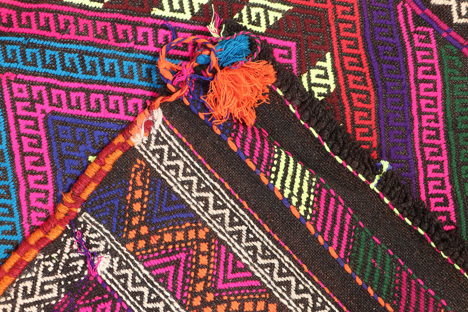 3' X 10' Multy Handmade Suzani Kilim Rug Runner
