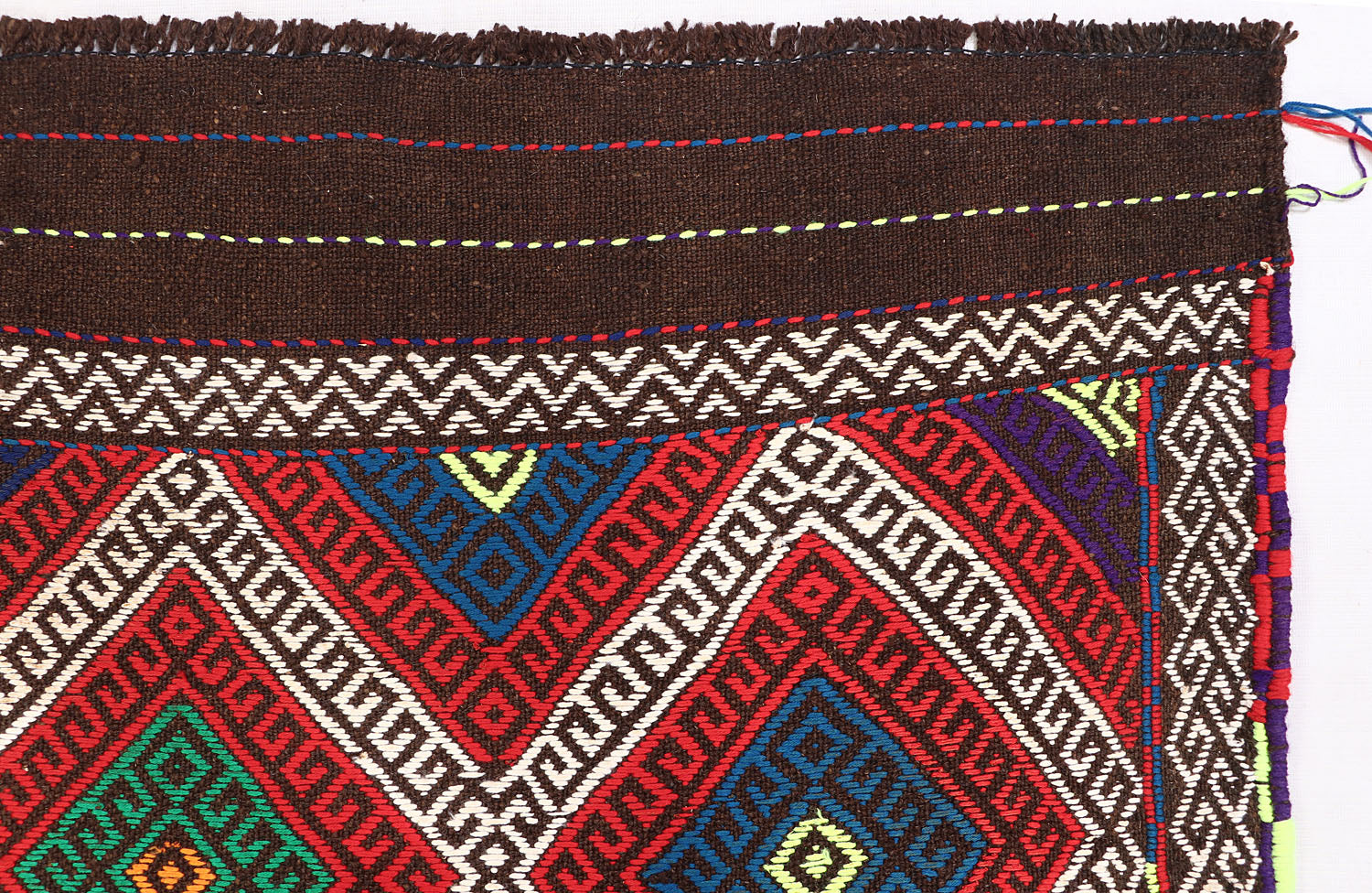 2' 6" x 10' Multy Handmade Suzani Kilim Rug Runner