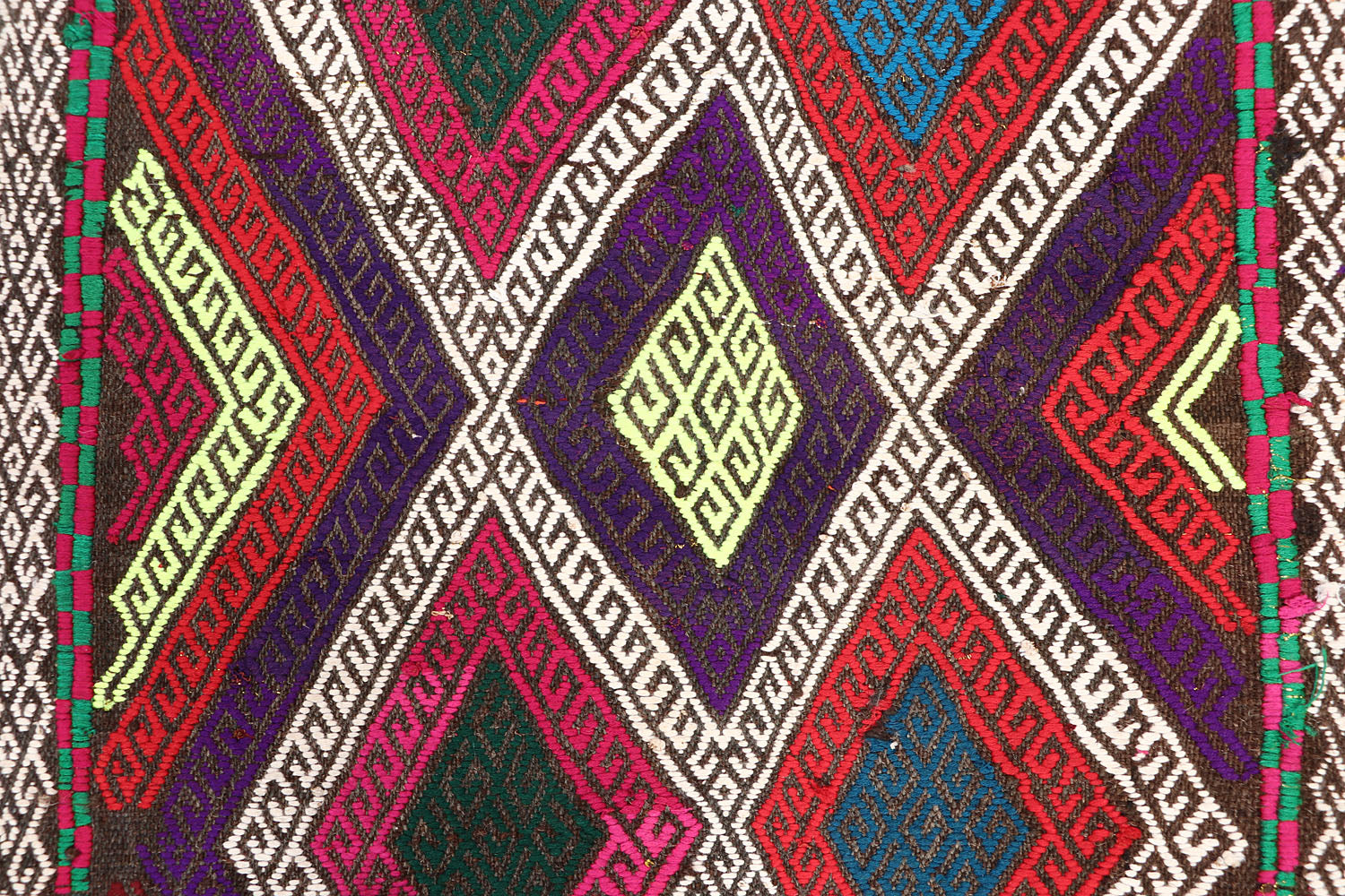 2' 6" X 7' 6" Multy Handmade Suzani Kilim Rug Runner