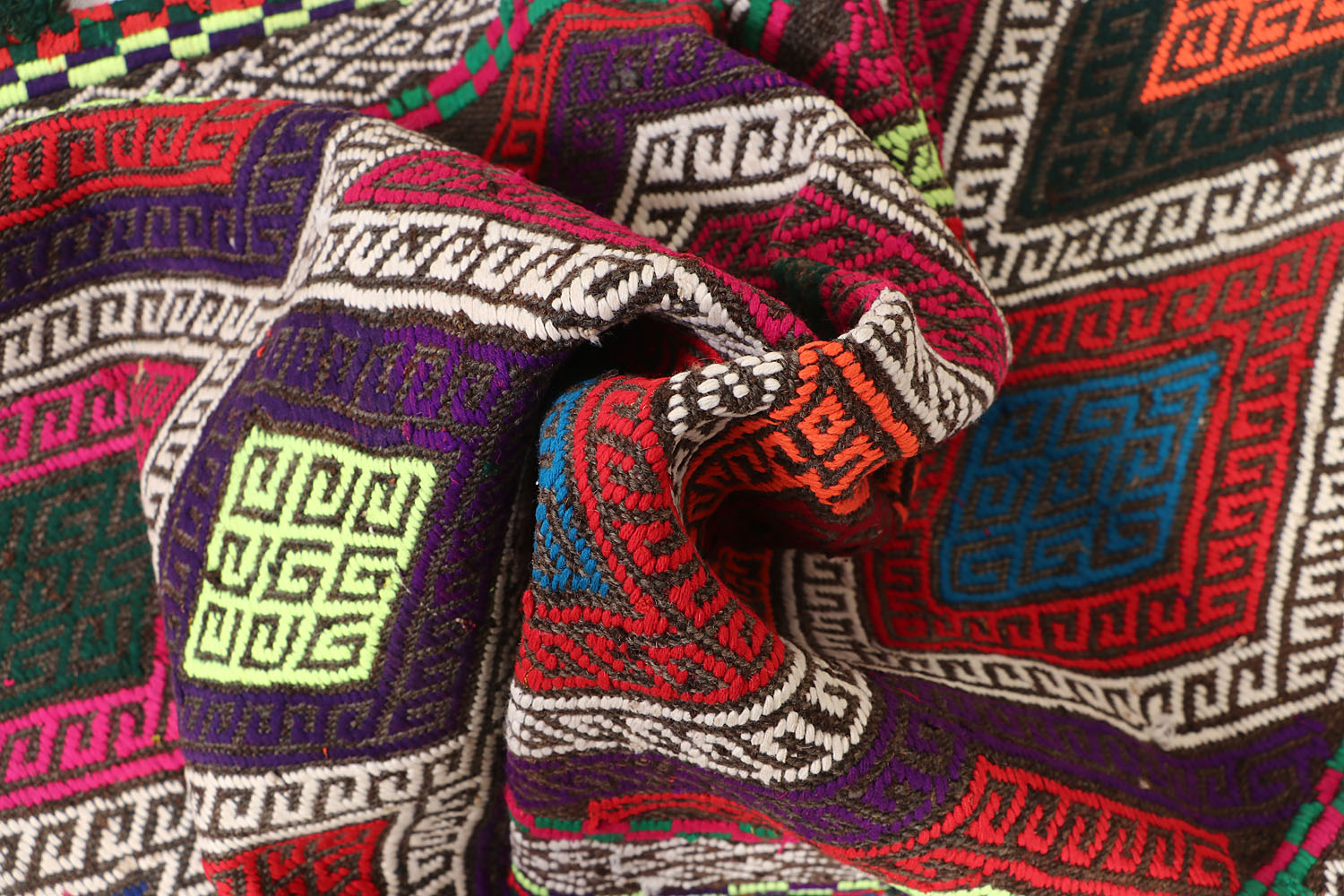 2' 6" X 7' 6" Multy Handmade Suzani Kilim Rug Runner