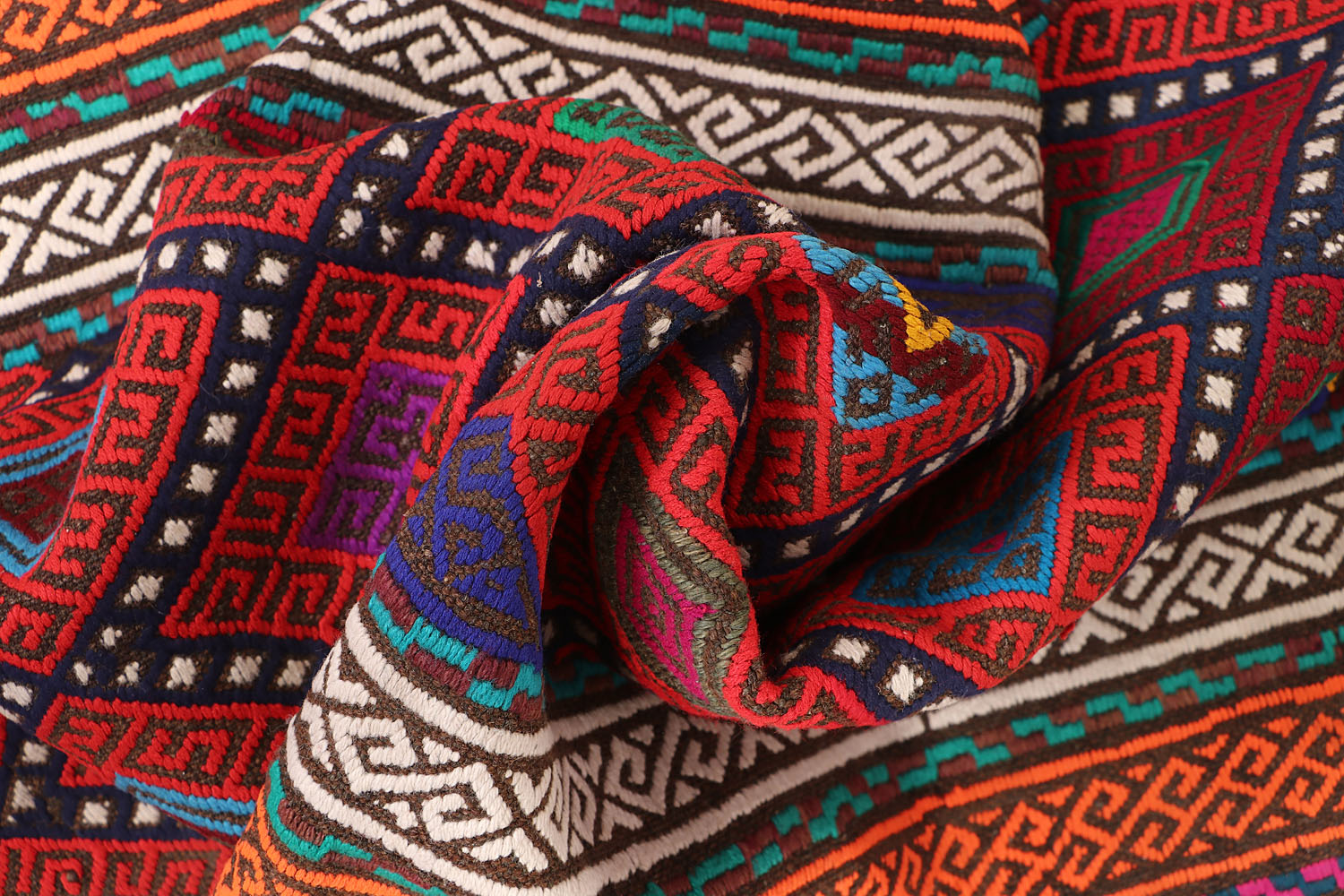 Multy Handmade Suzani Kilim Rug Rectangular