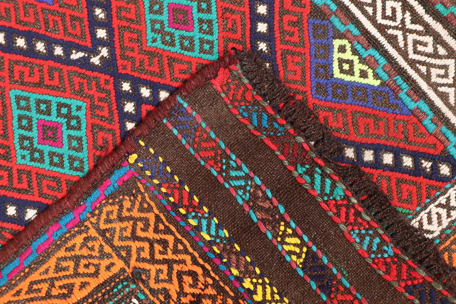 Multy Handmade Suzani Kilim Rug Rectangular