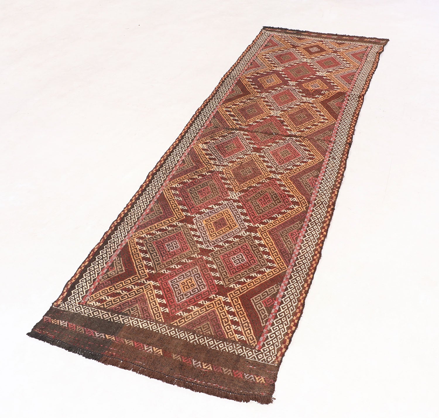 2' 6" x 8' Multy Handmade Suzani Kilim Rug Runner