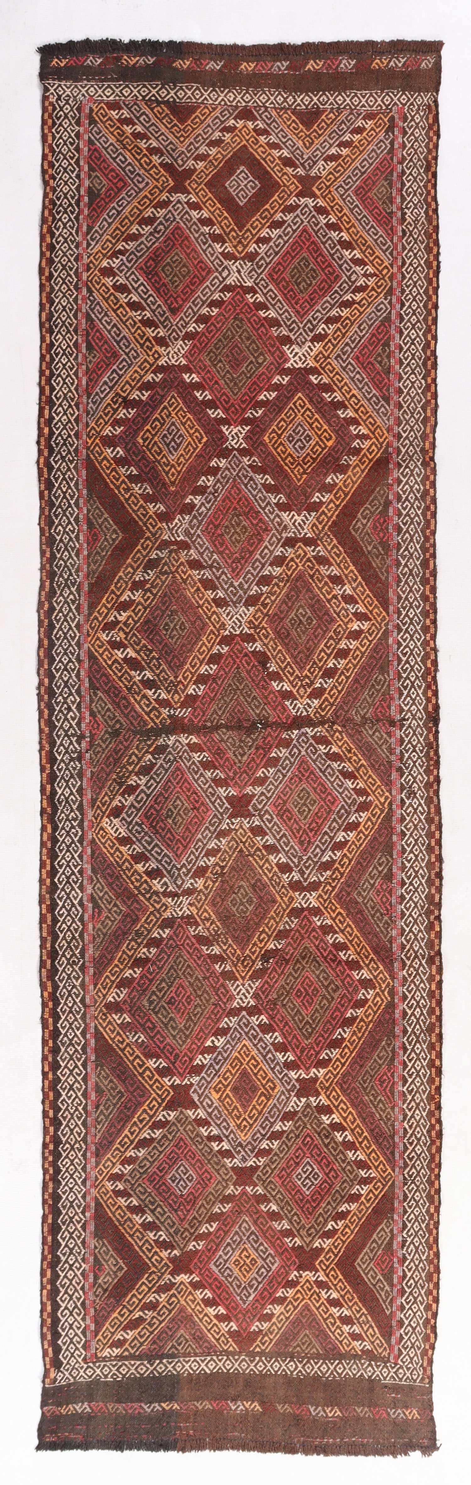 2' 6" x 8' Multy Handmade Suzani Kilim Rug Runner