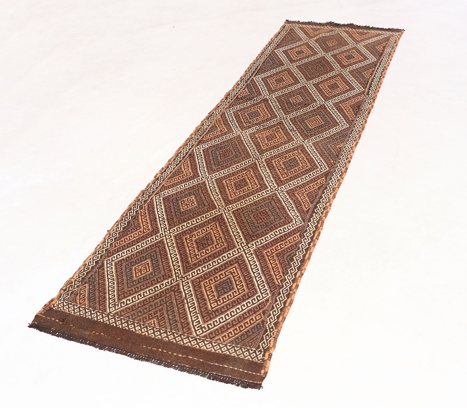 2' 6" X 9' Multy Handmade Suzani Kilim Rug Runner