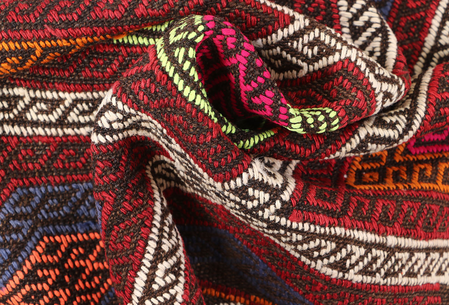 2' 6" x 8' Multy Handmade Suzani Kilim Rug Runner