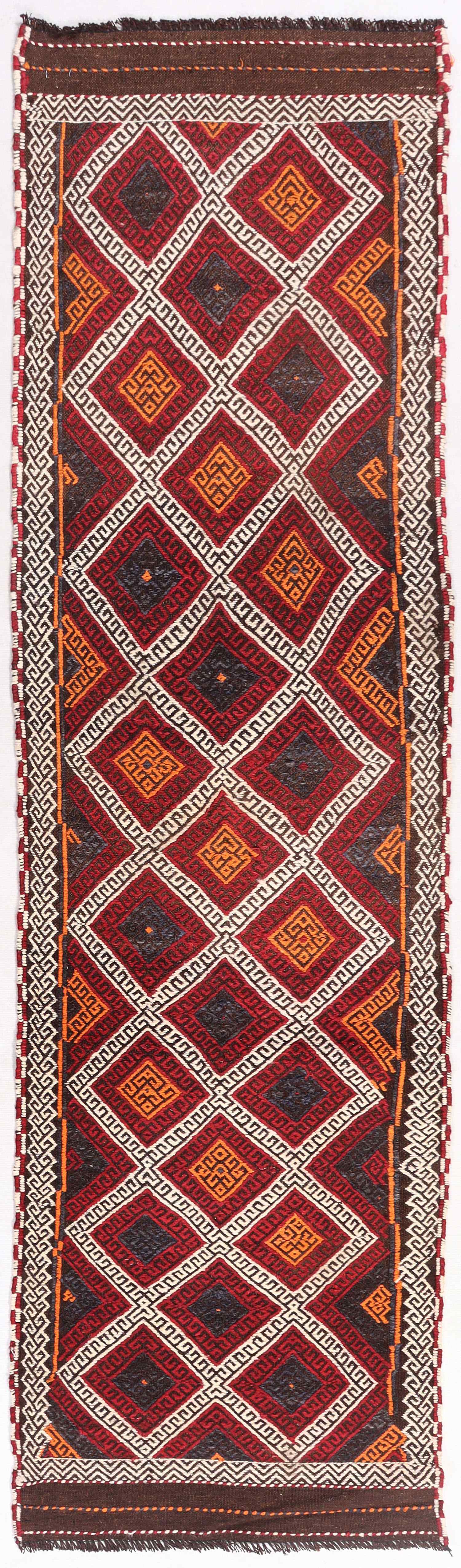 2' 6" x 8' Multy Handmade Suzani Kilim Rug Runner