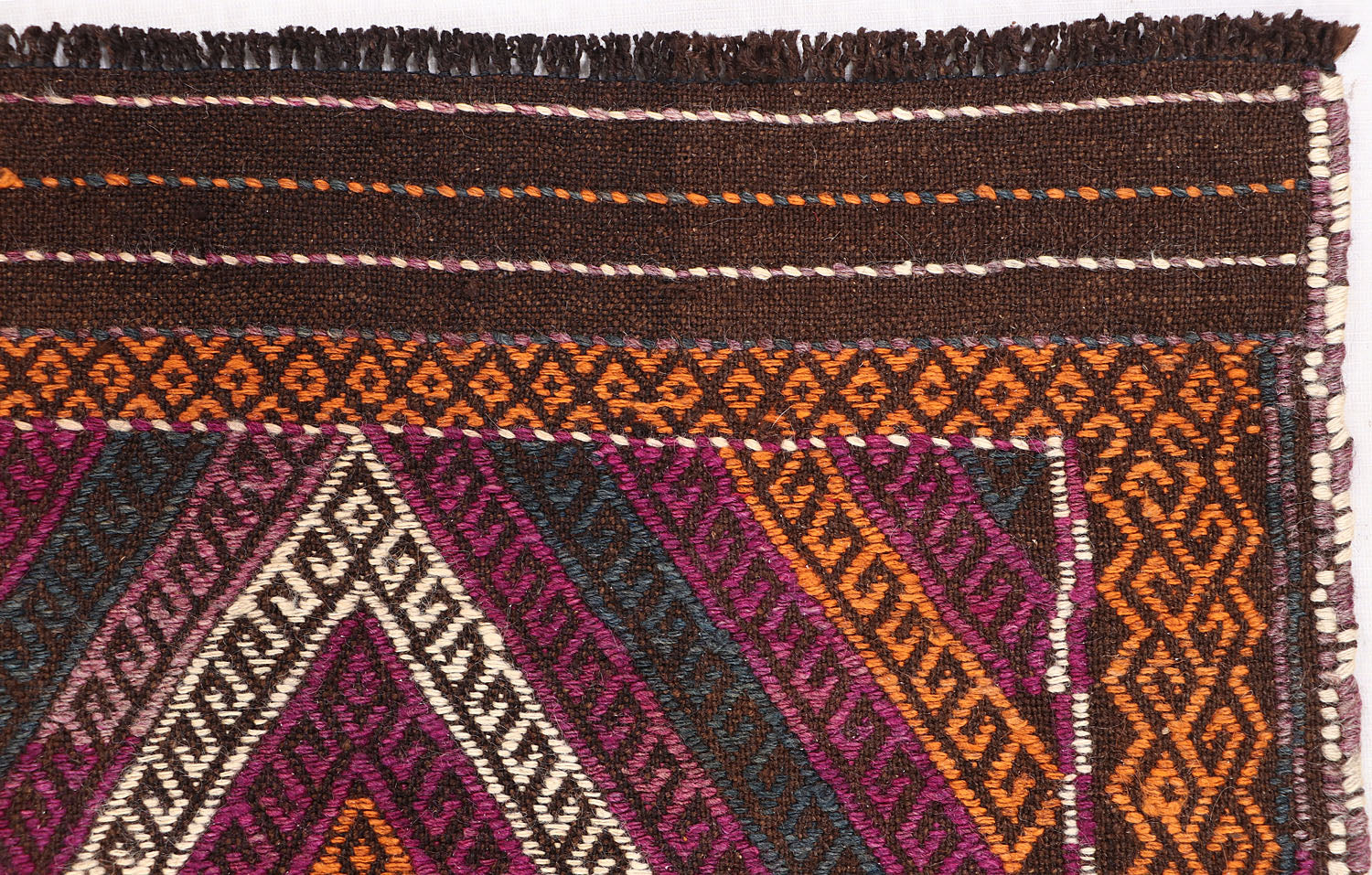 2' 6" X 9' Multy Handmade Suzani Kilim Rug Runner