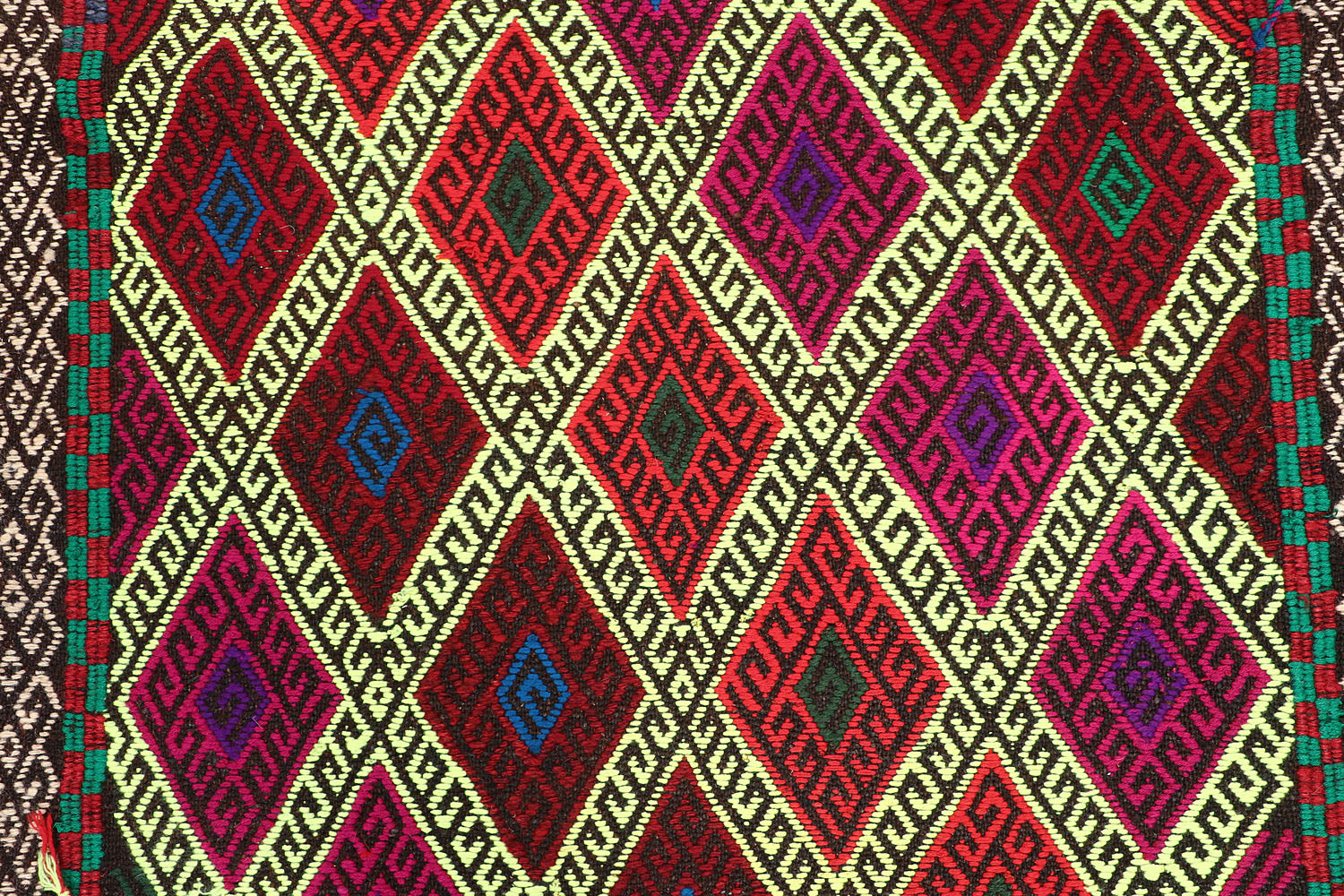 2' 6" x 8' Multy Handmade Suzani Kilim Rug Runner