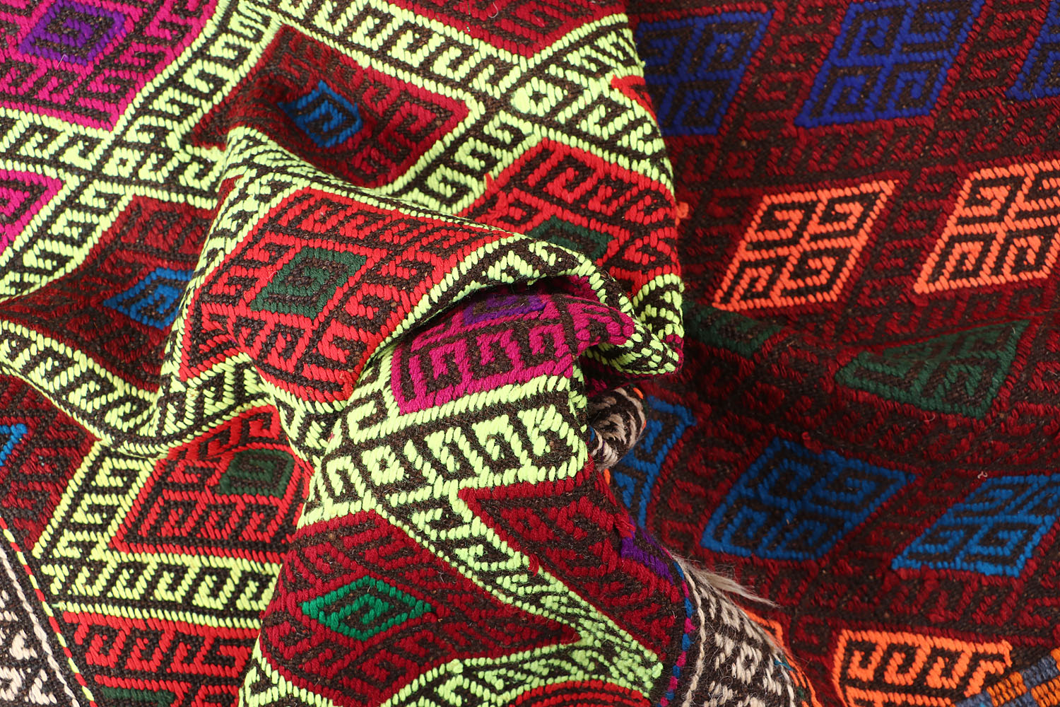 2' 6" x 8' Multy Handmade Suzani Kilim Rug Runner