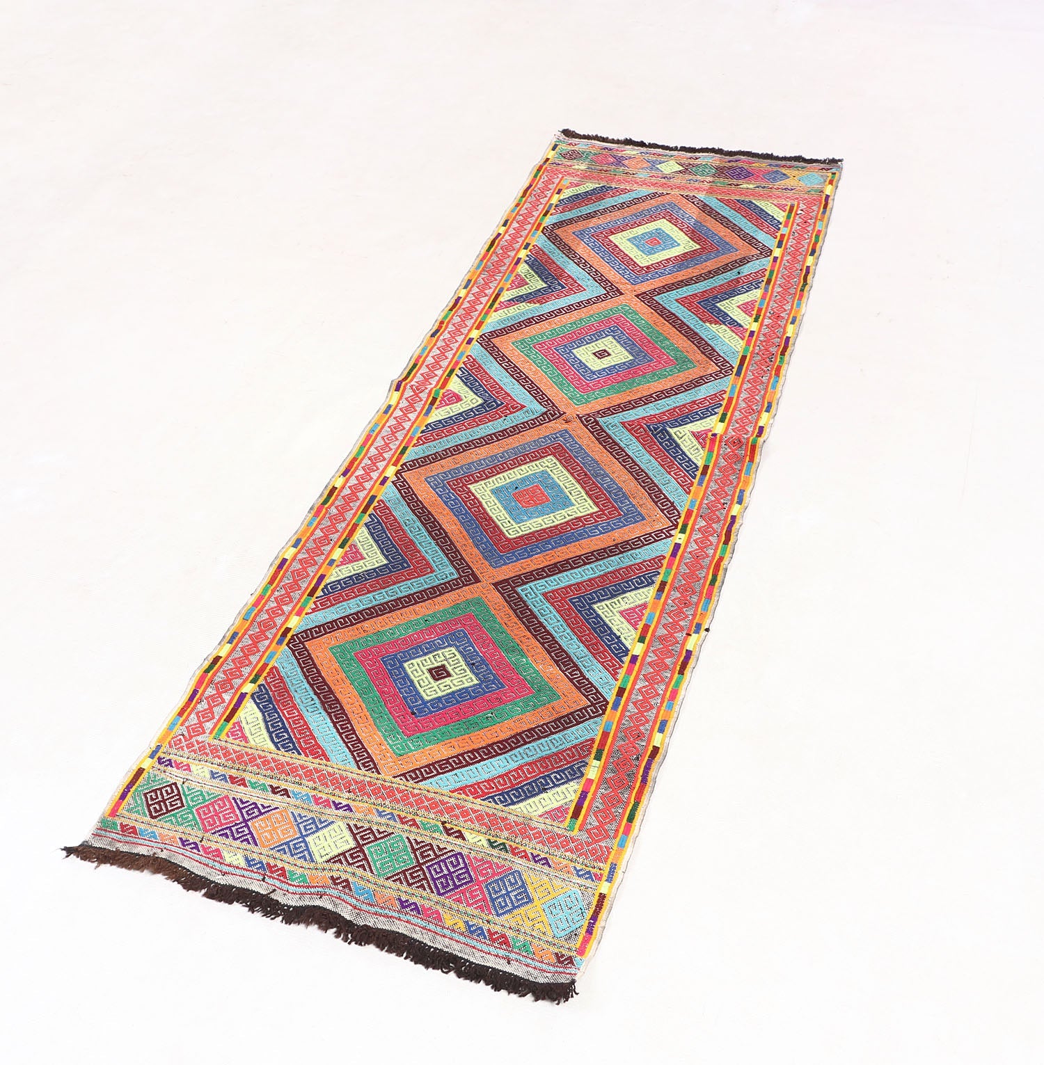 Multy Handmade Suzani Kilim Rug Rectangular