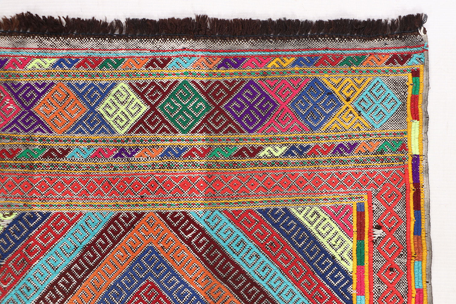 Multy Handmade Suzani Kilim Rug Rectangular