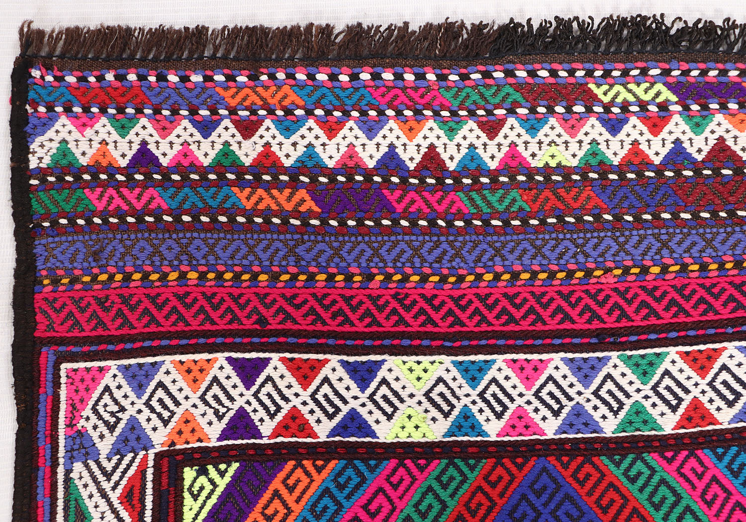 2' X 5' Multy Handmade Suzani Kilim Rug Rectangular