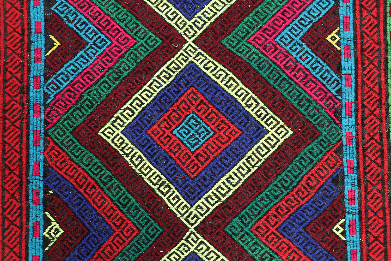 Multy Handmade Suzani Kilim Rug Runner