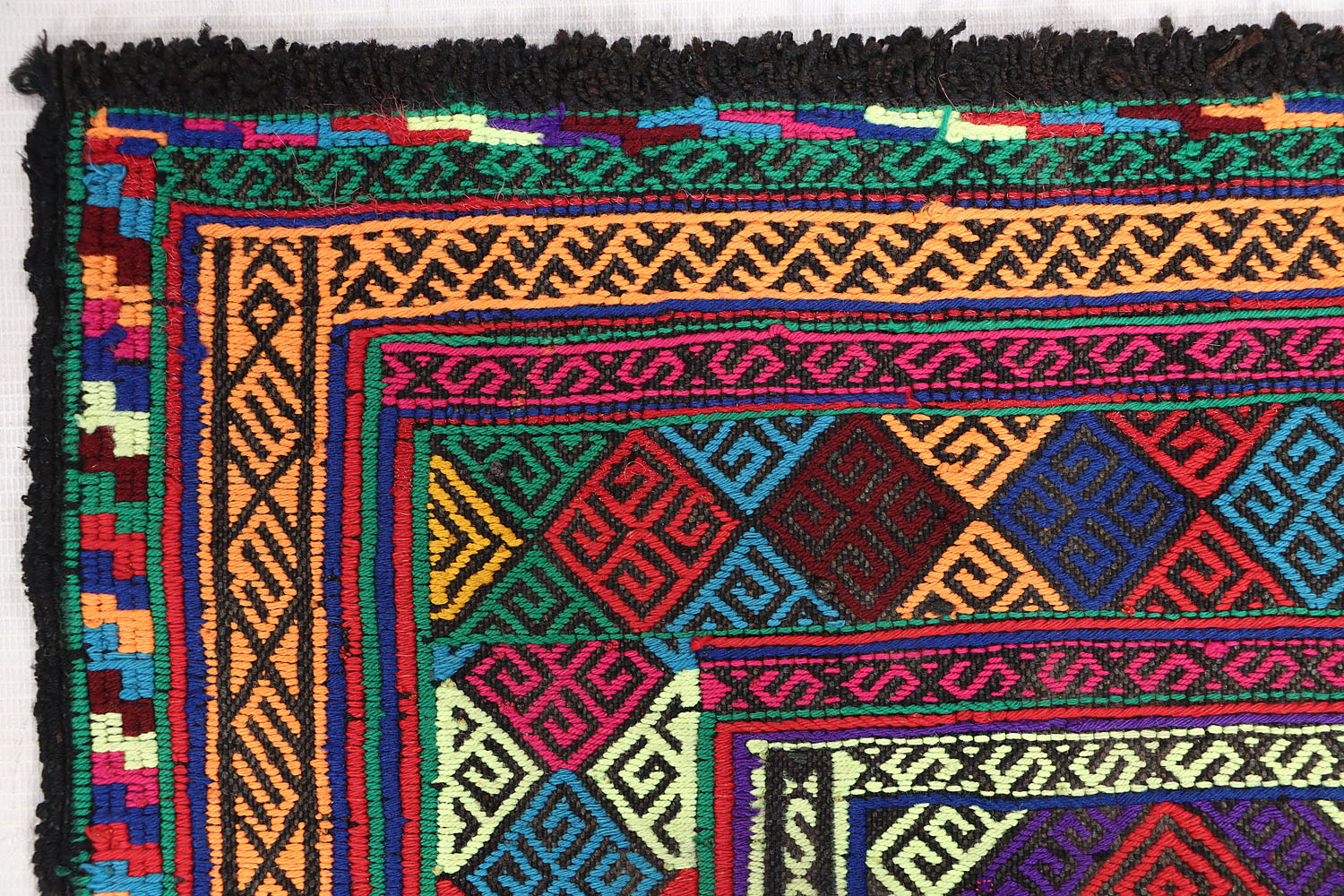 2' X 5' Multy Handmade Suzani Kilim Rug Rectangular