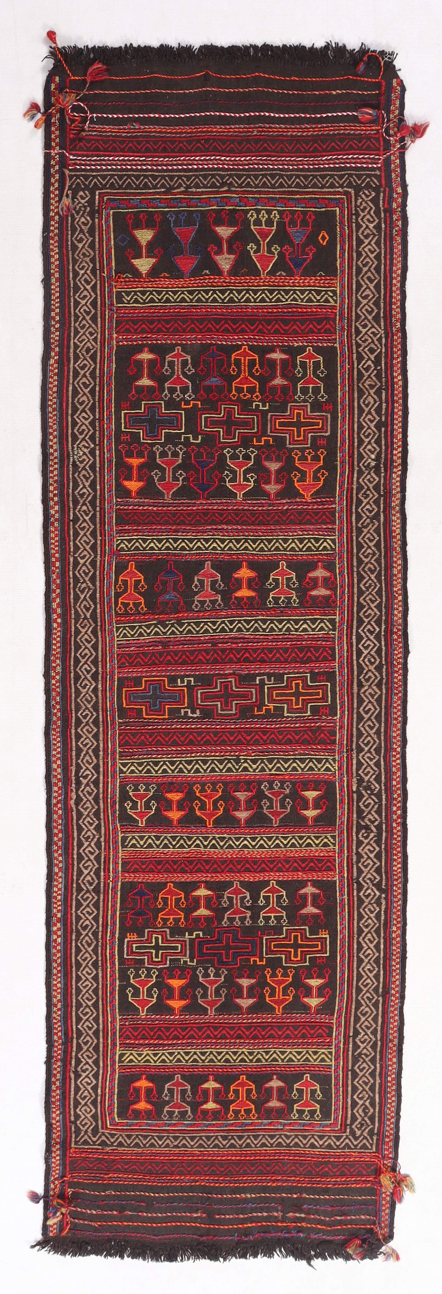 6' 6" X 3' Multy Handmade Suzani Kilim Rug Runner
