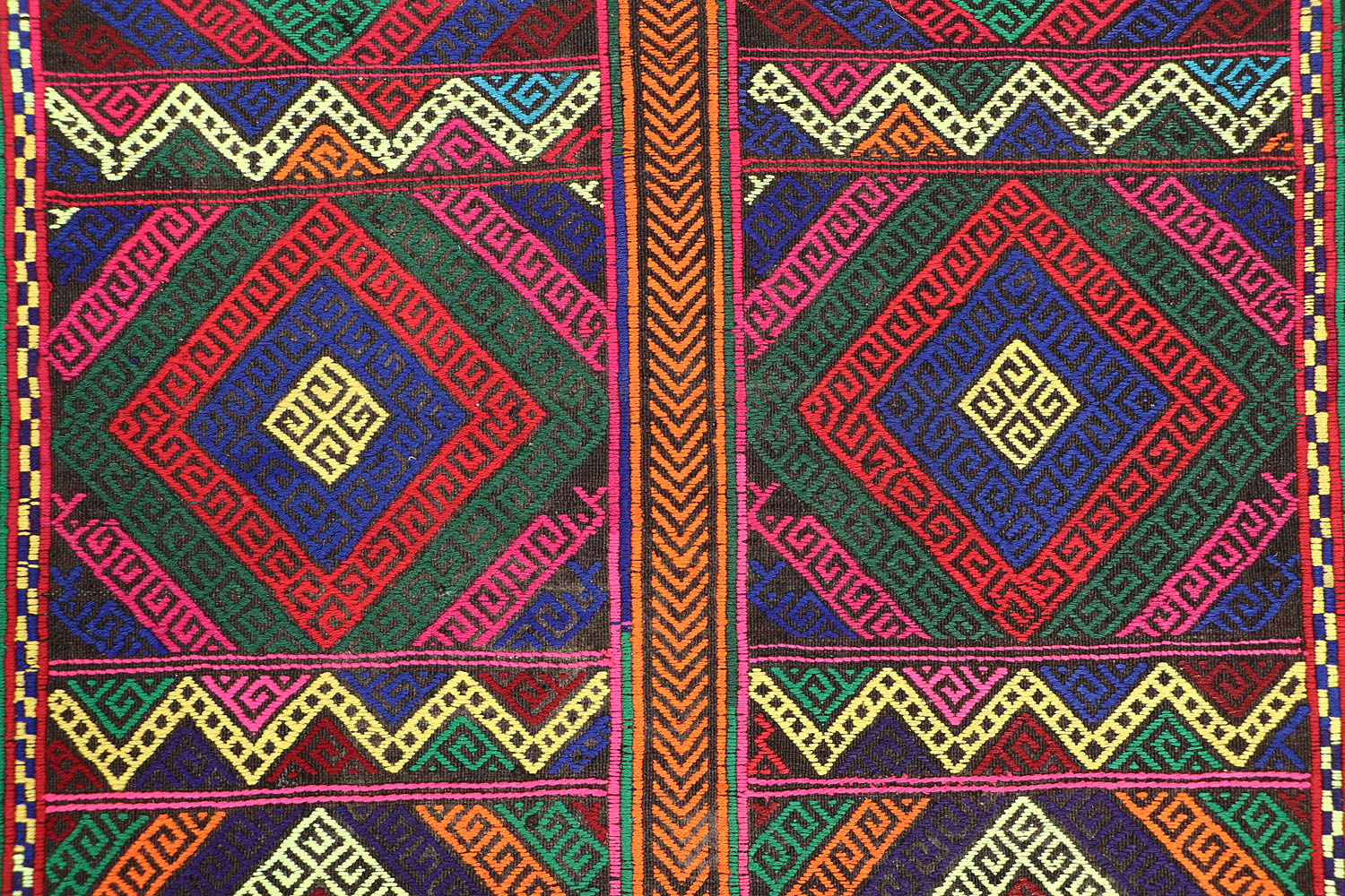 2' X 5' Multy Handmade Suzani Kilim Rug Rectangular