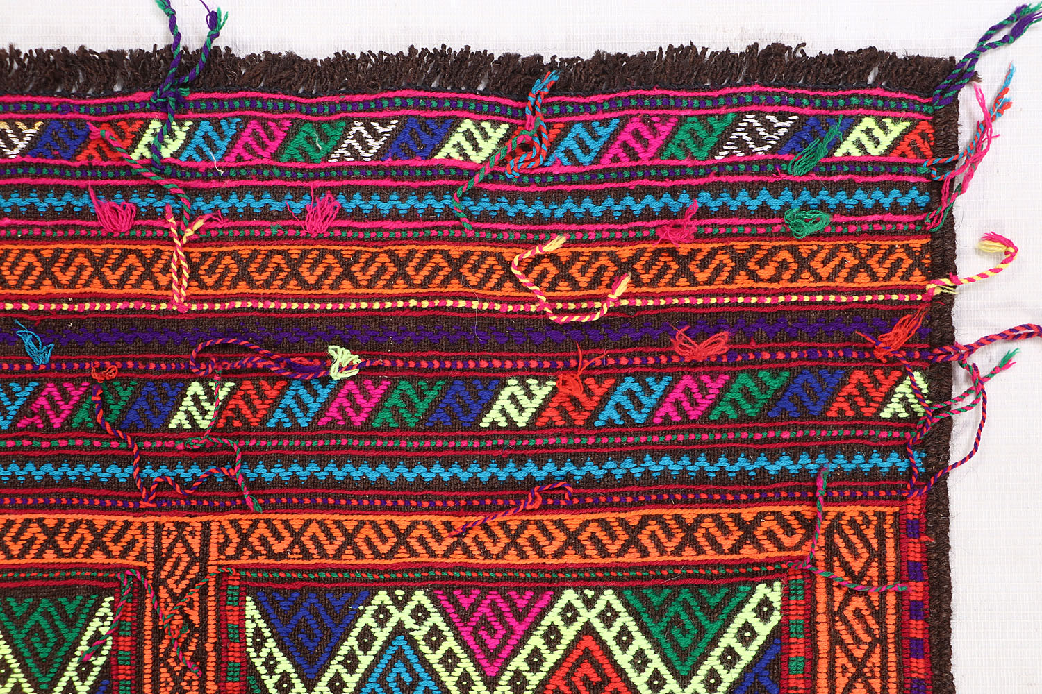 2' 6" x 8' Multy Handmade Suzani Kilim Rug Runner