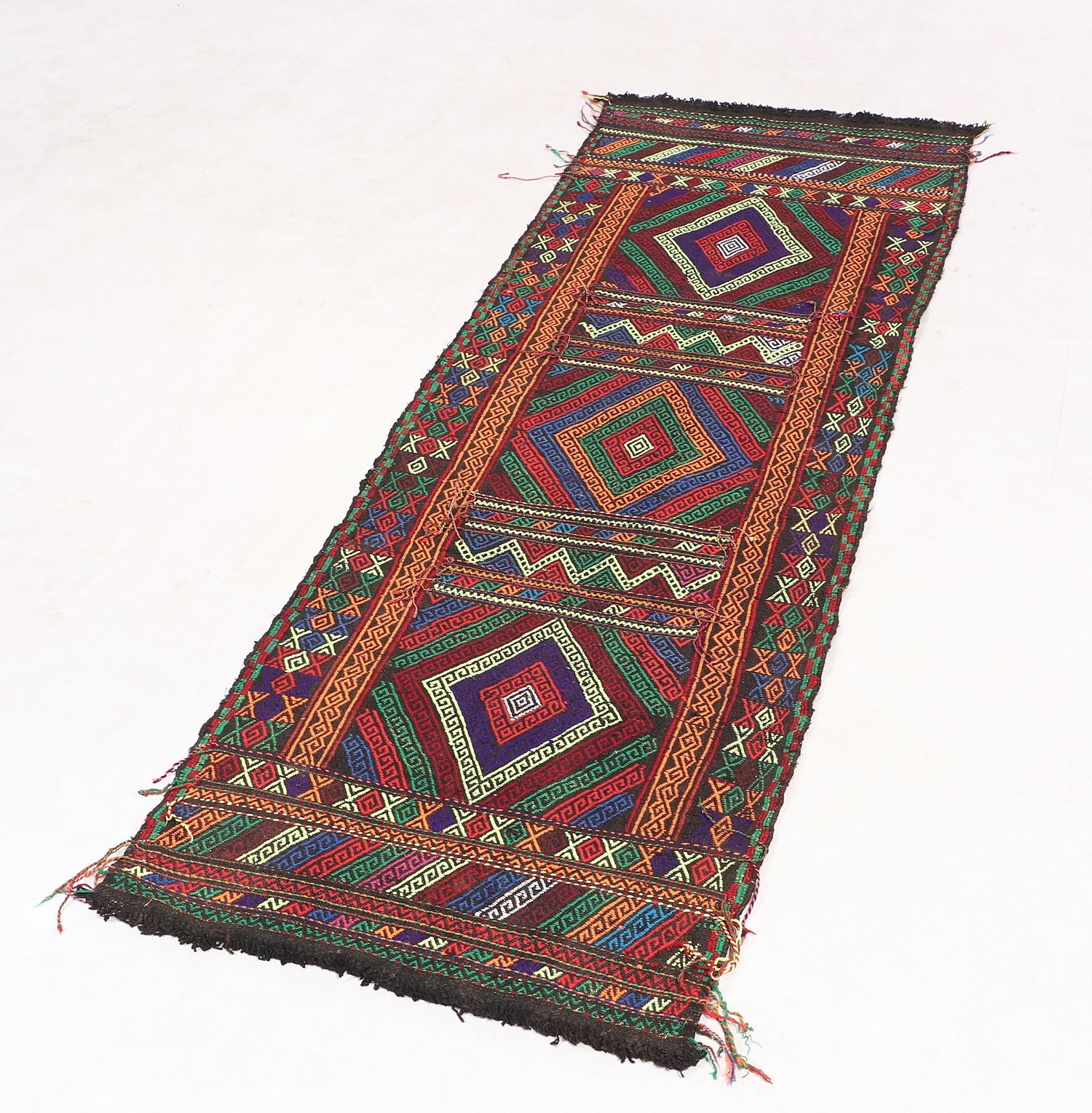 Multy Handmade Suzani Kilim Rug Runner