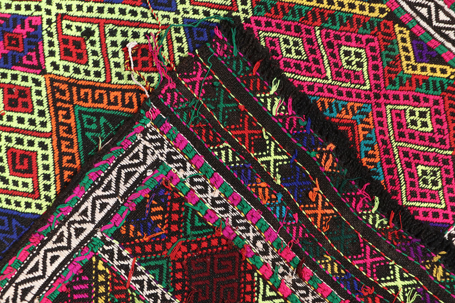 2' 6" x 8' Multy Handmade Suzani Kilim Rug Runner