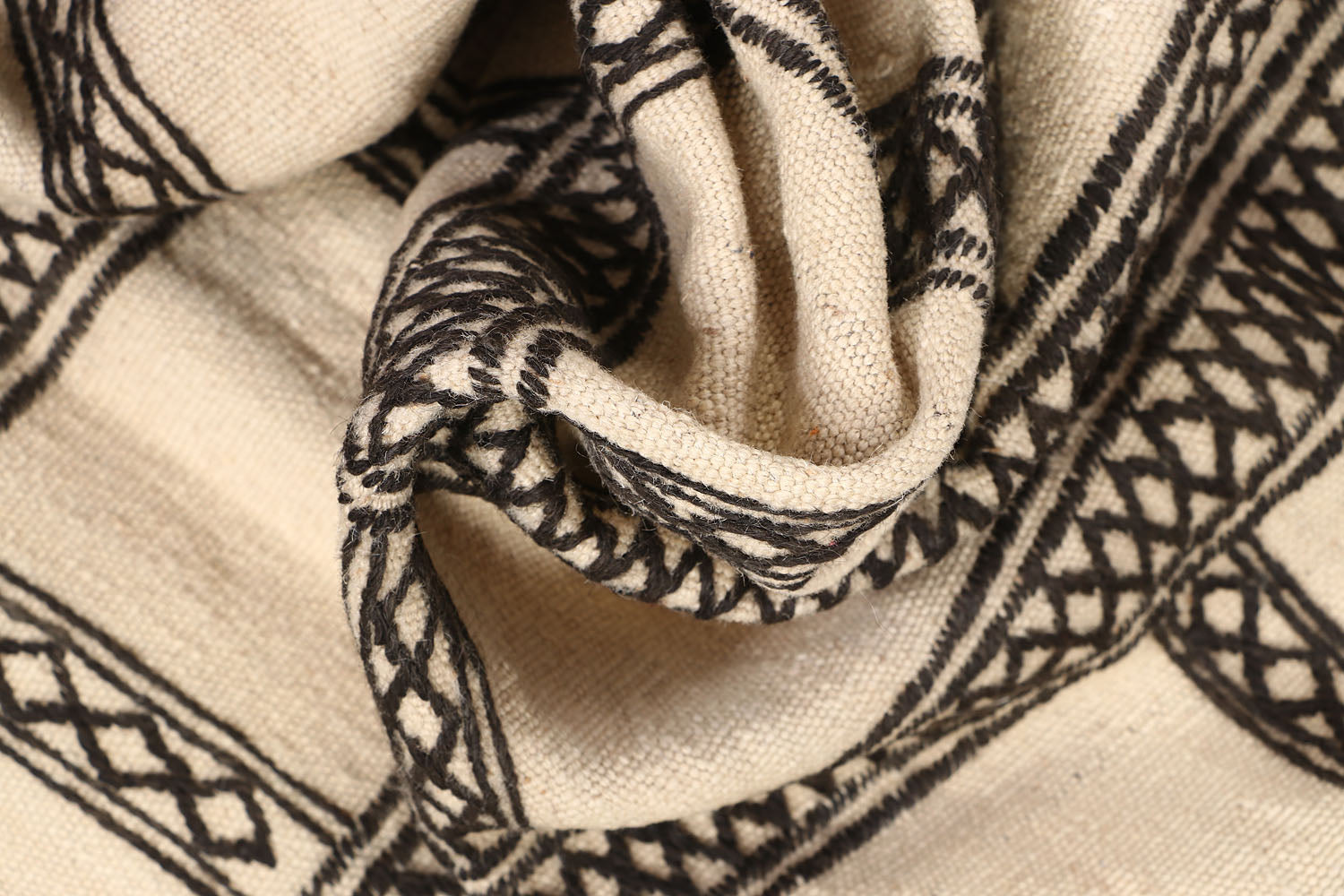 3' X 10' Ivory Handmade Suzani Kilim Rug Runner