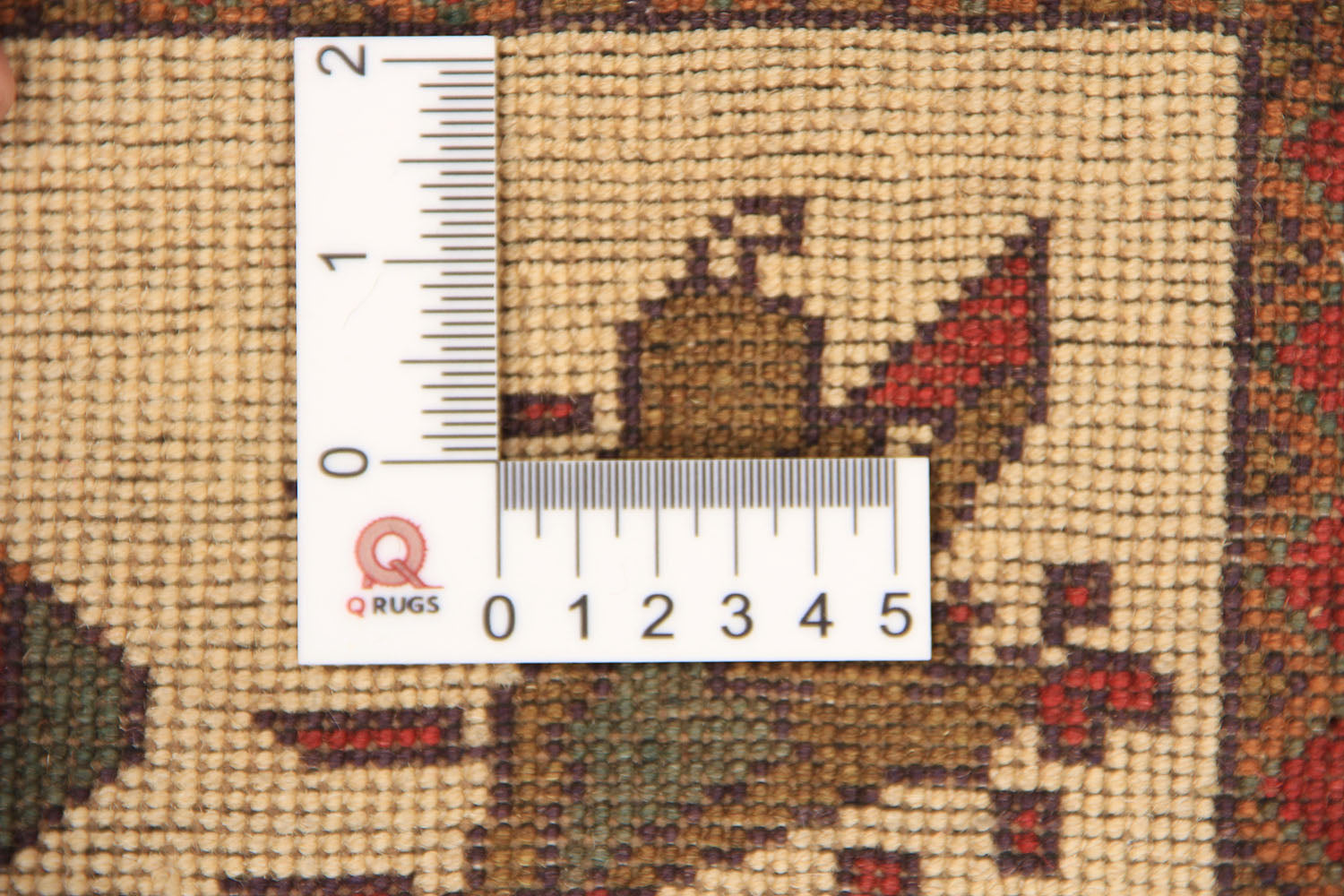 Hand Knotted Wool War Rug Ivory 2' x 3'